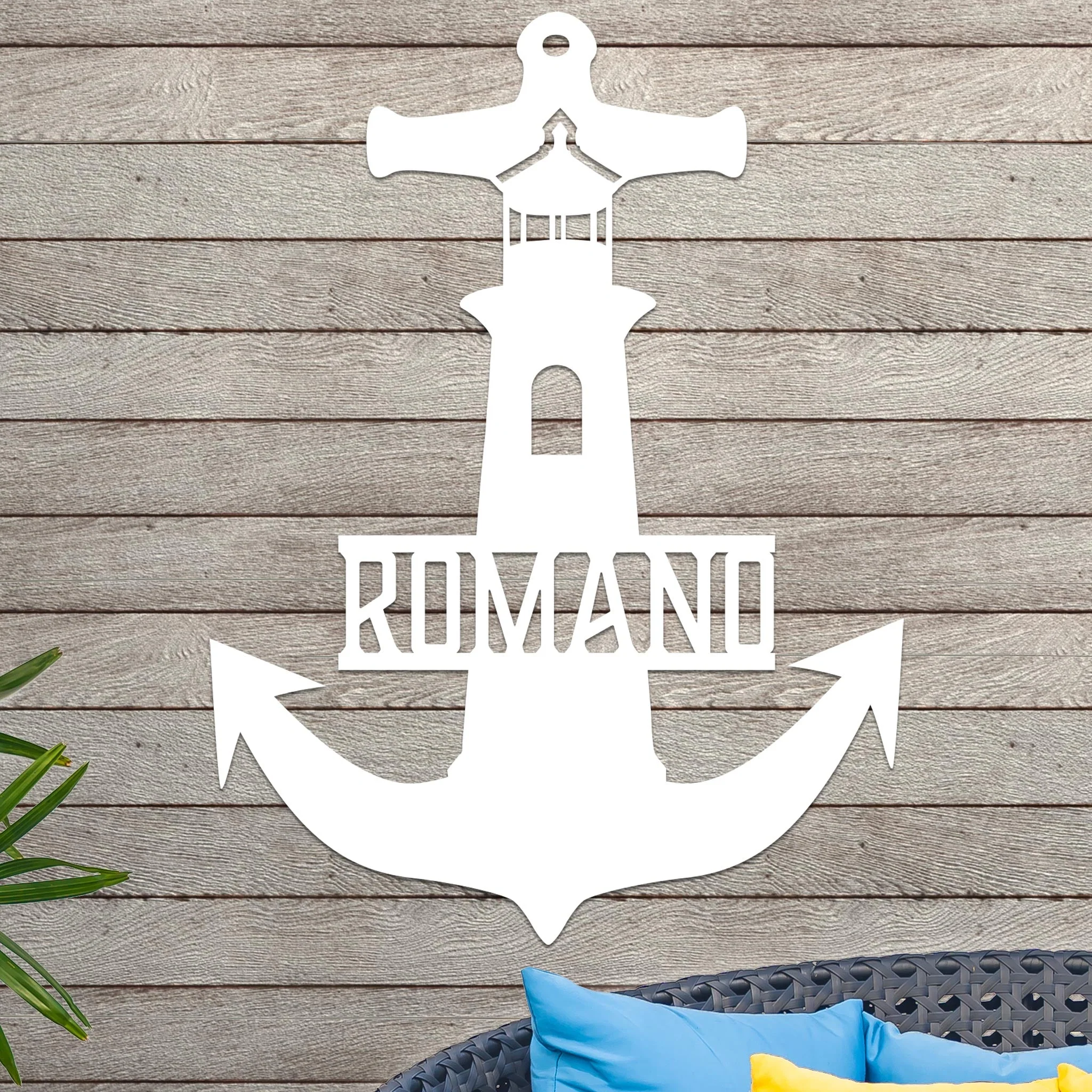 Lighthouse Anchor with Family Name - Image 2