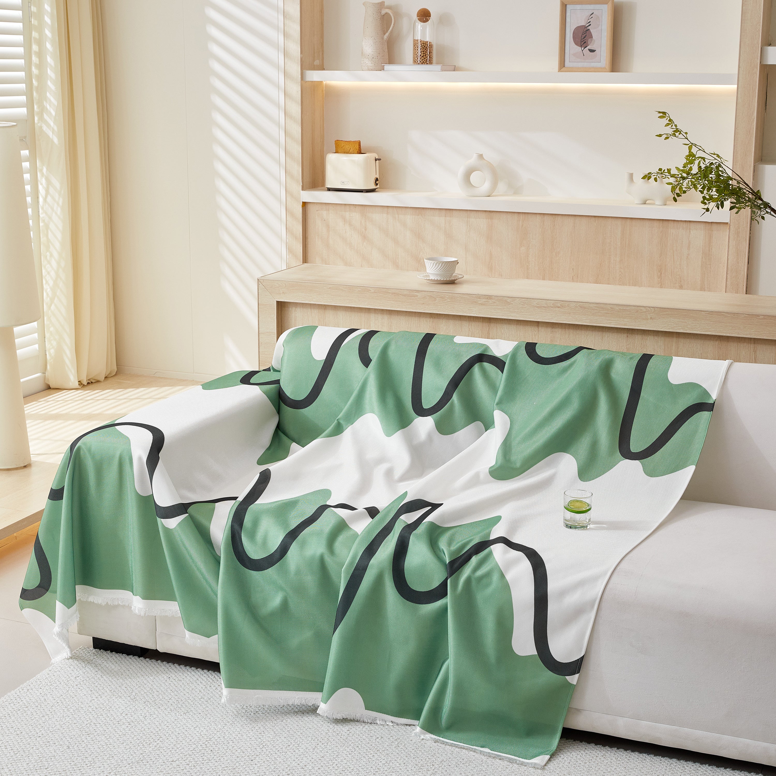 Lightweight Washed Soft Breathable Throw Blanket Perfect for Summer, Great Blanket Layer for Couch - Image 8