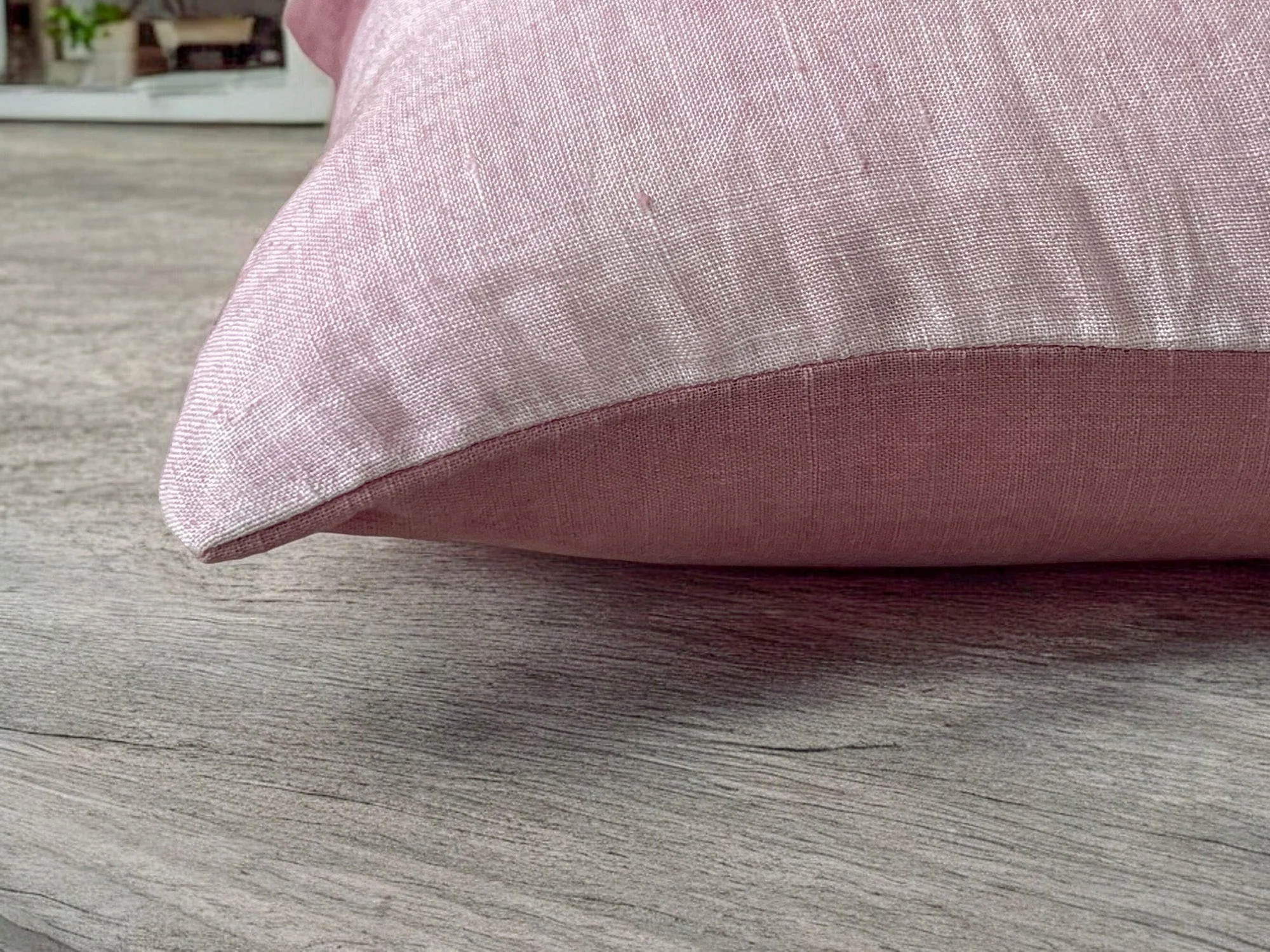 Linen Lumbar Ombre Throw Pillow - Image 6