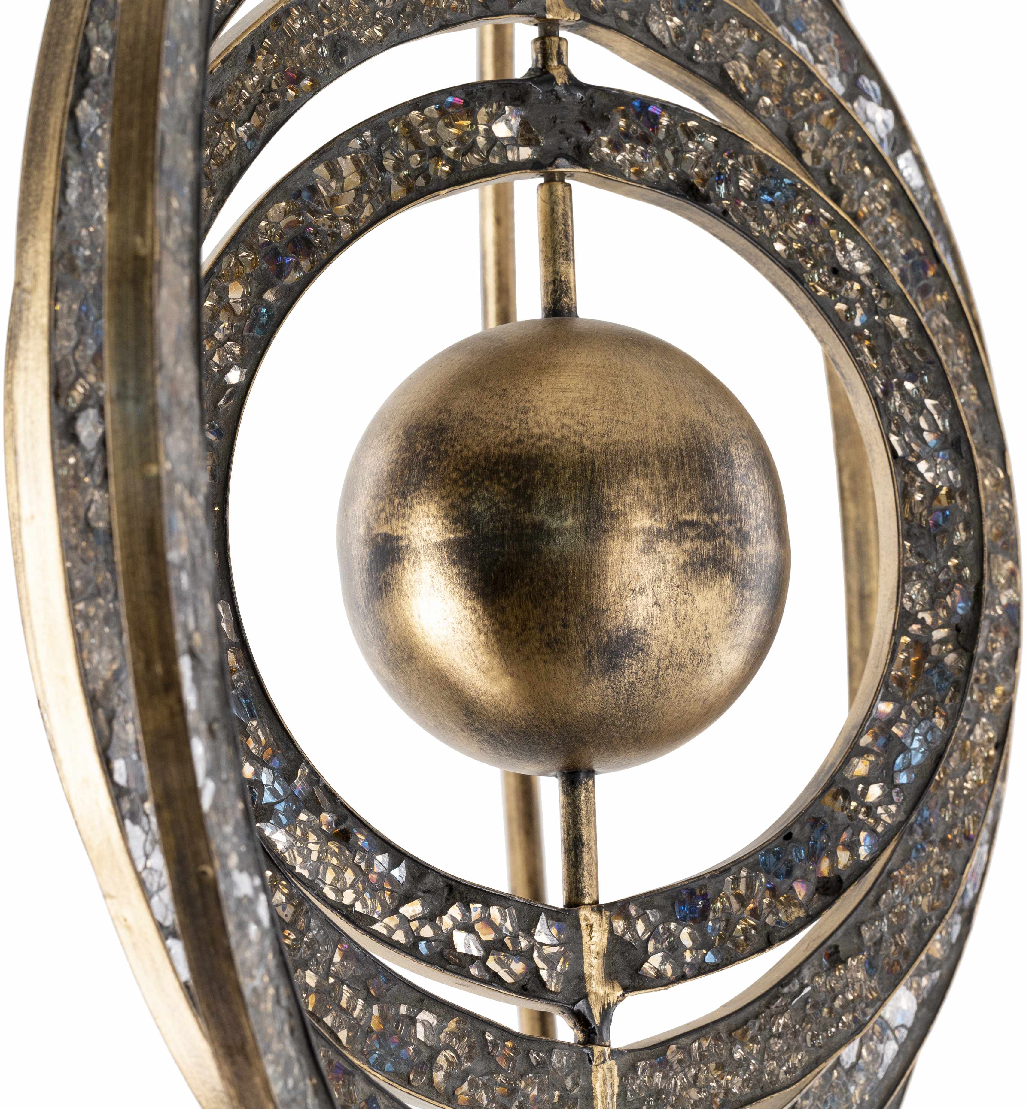 Linntown Antique Gold Circular Metal Sculpture - Image 4