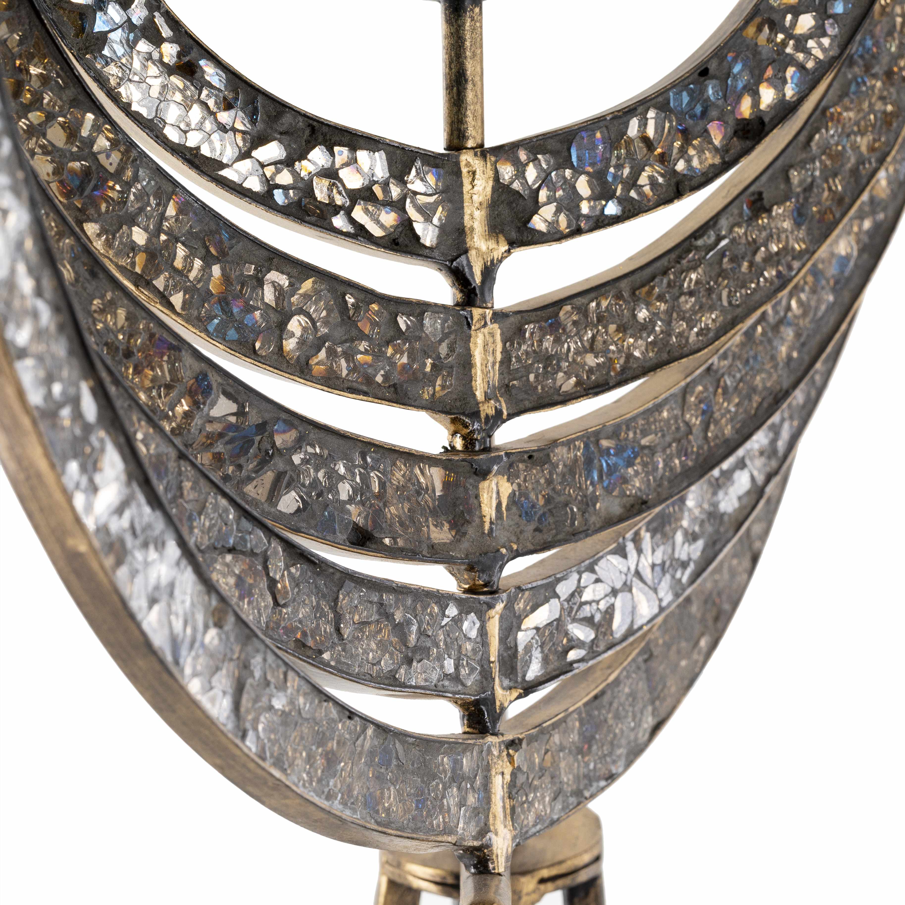 Linntown Antique Gold Circular Metal Sculpture - Image 5