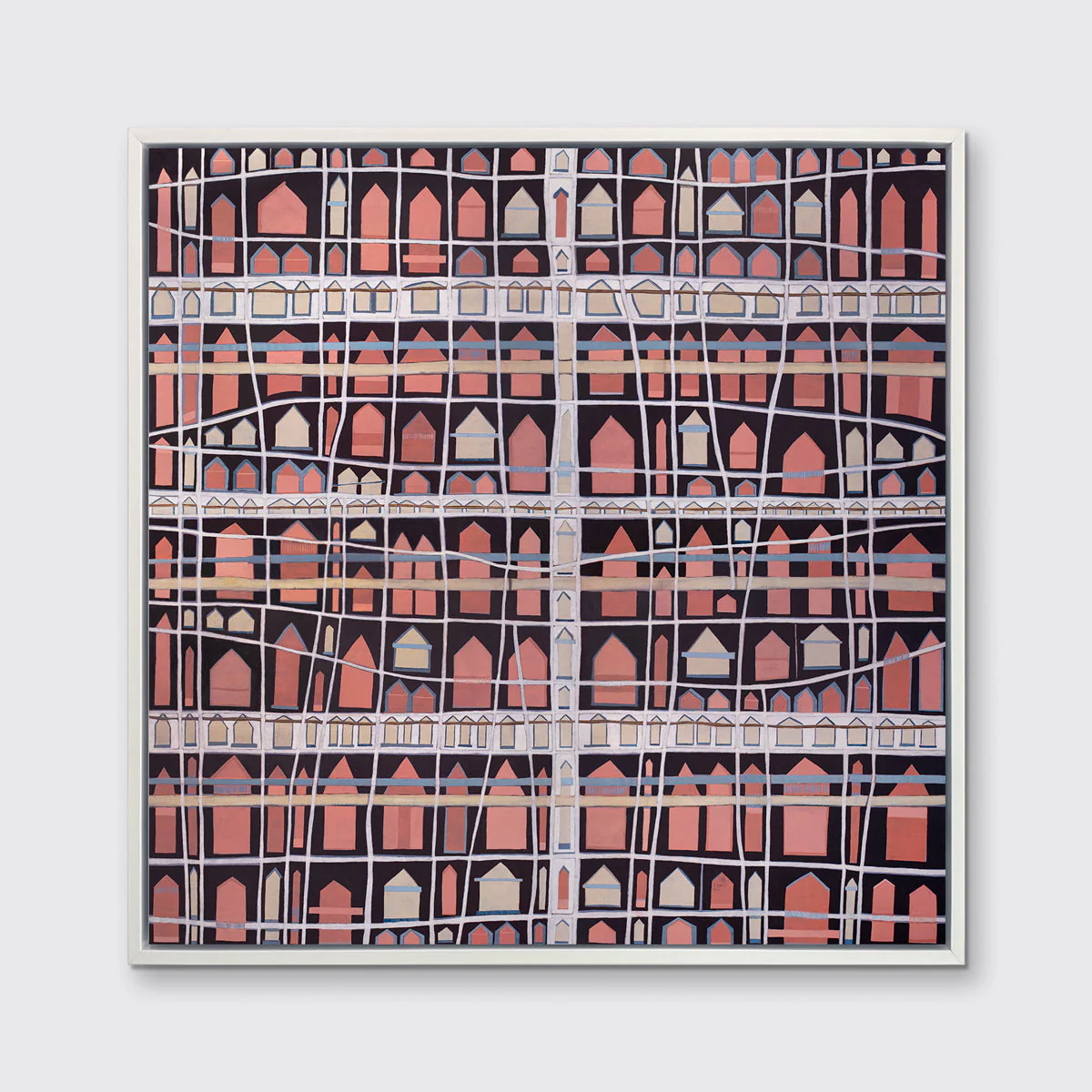 Little Pink Huts - Open Edition Canvas Print - Image 5