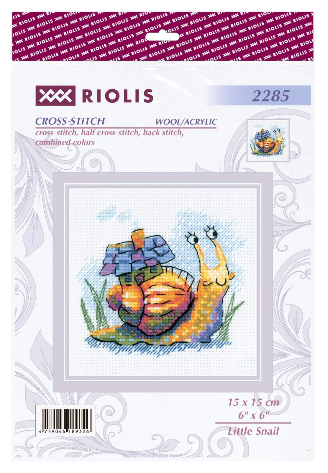 Little Snail R2285 Counted Cross Stitch Kit - Image 2