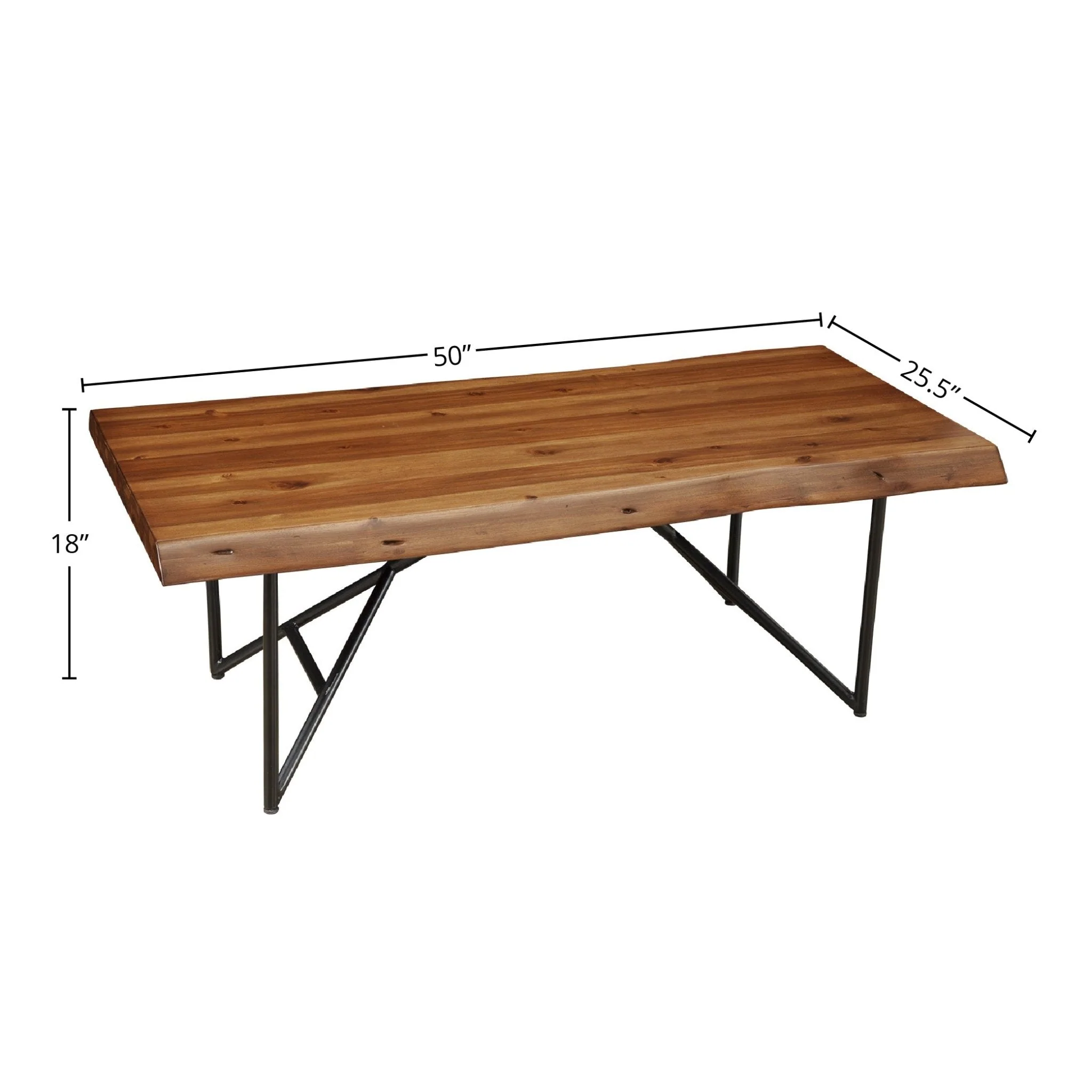 Live Edge Coffee Table, Light Walnut - Image 6