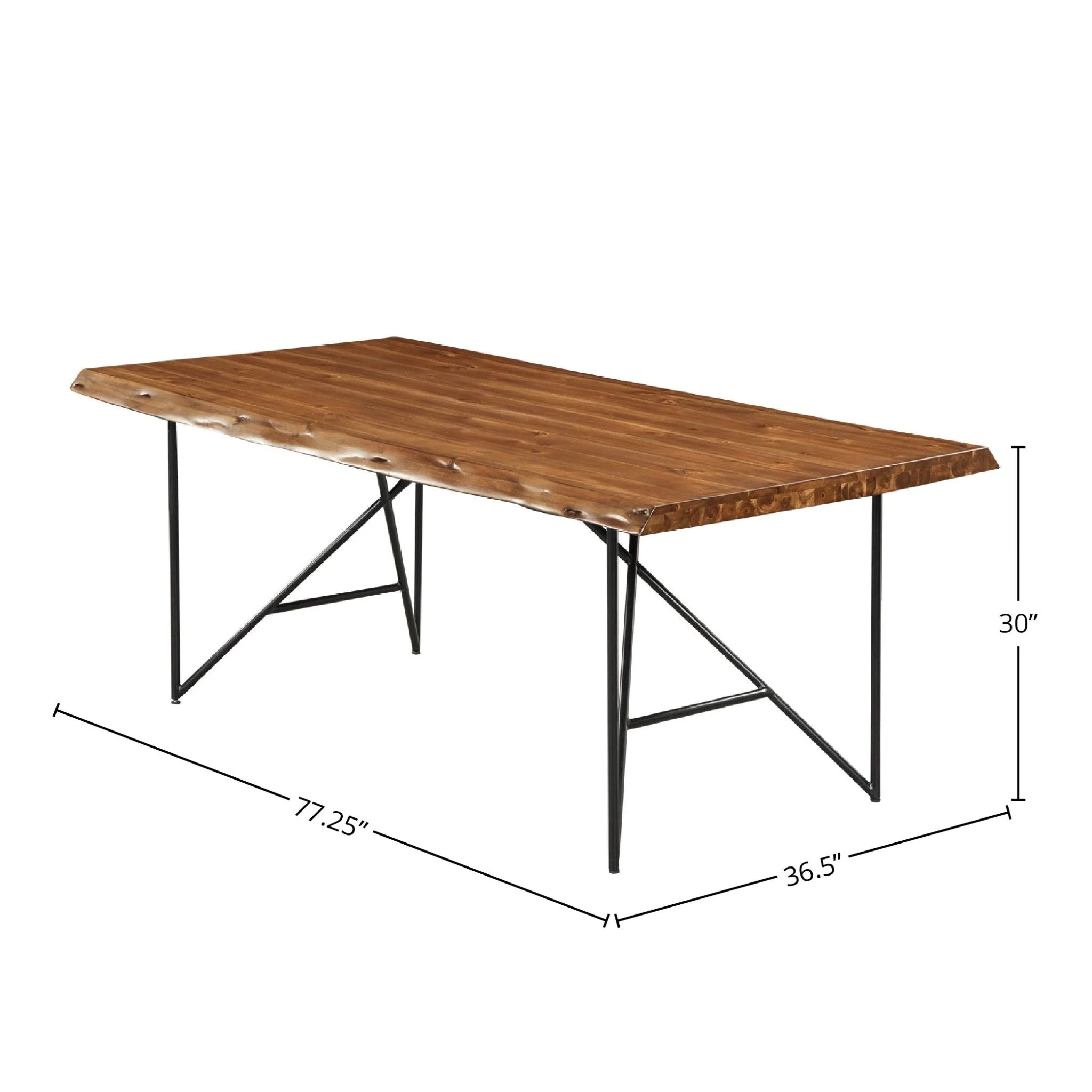 Live Edge Dining Table, Light Walnut - Image 7