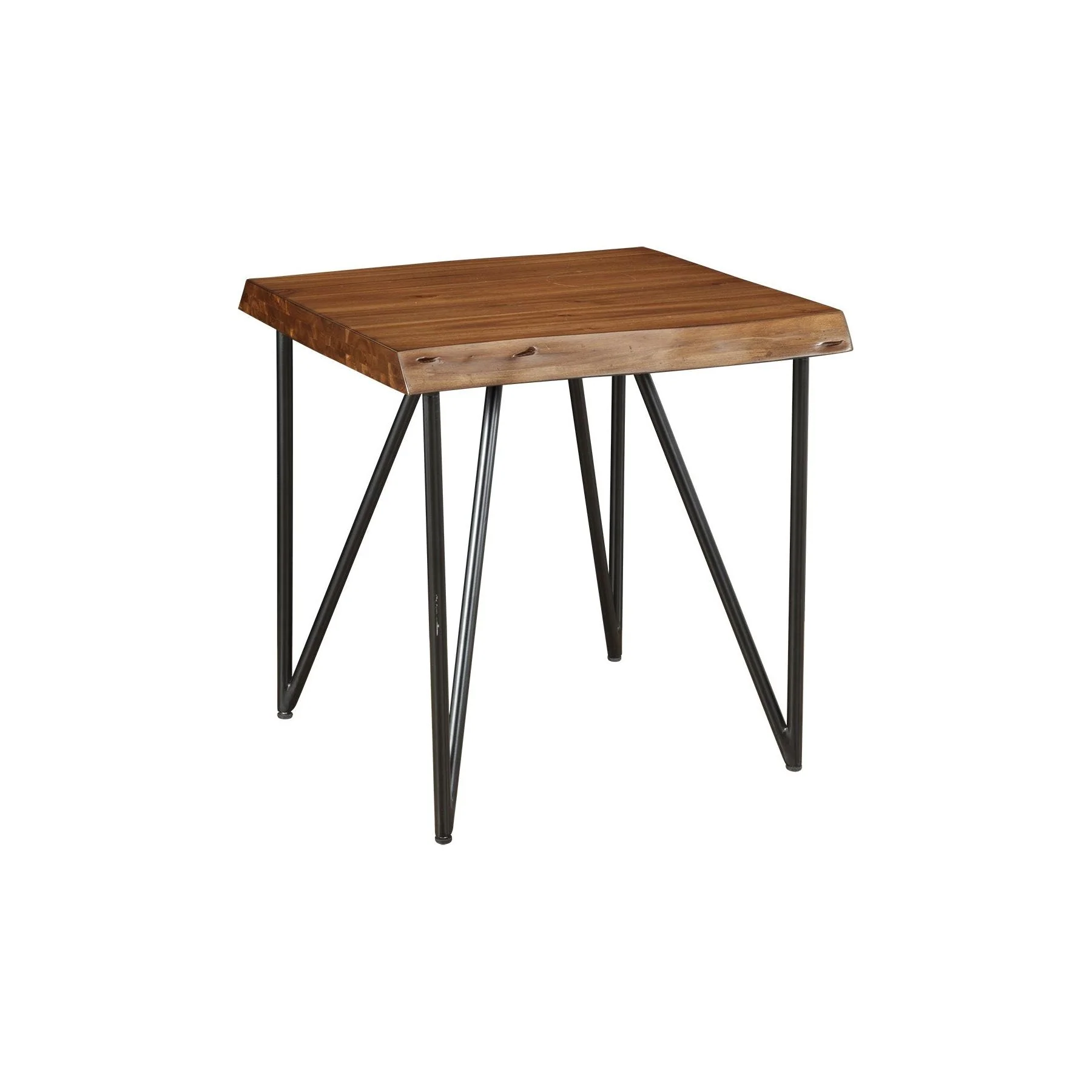 Live Edge End Table, Light Walnut - Image 3