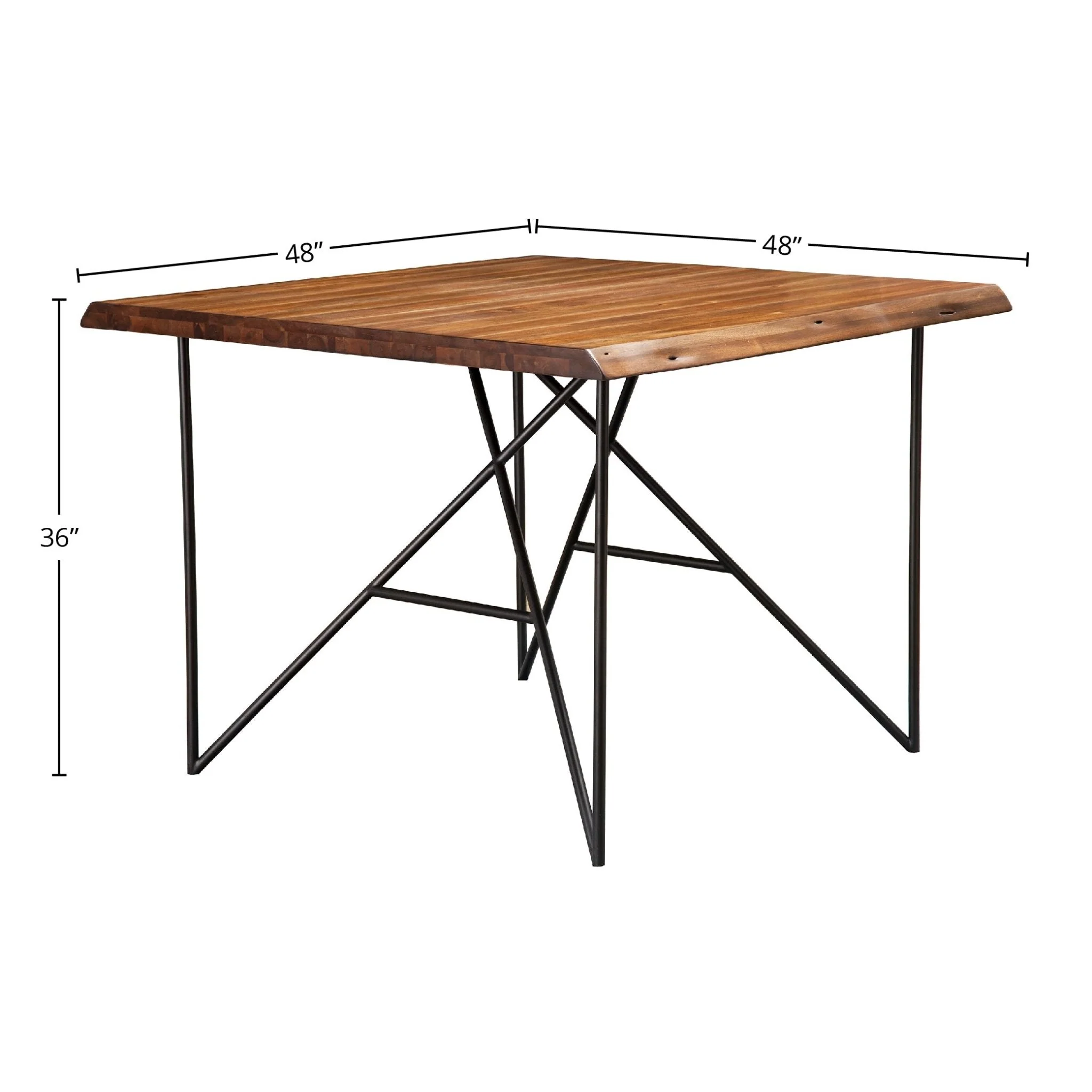 Live Edge Pub Table, Light Walnut - Image 4