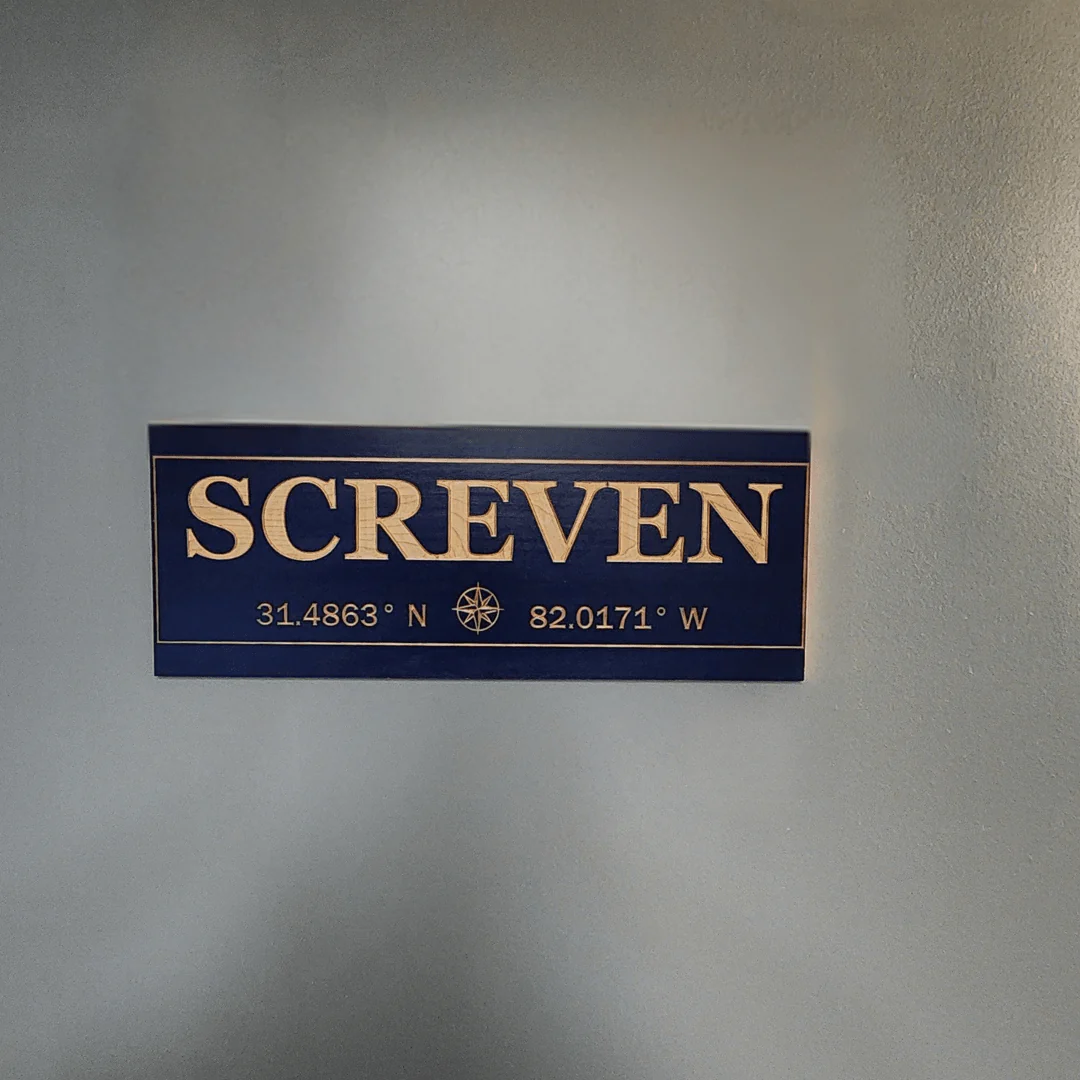 Location wood sign with personalized coordinates - Image 4