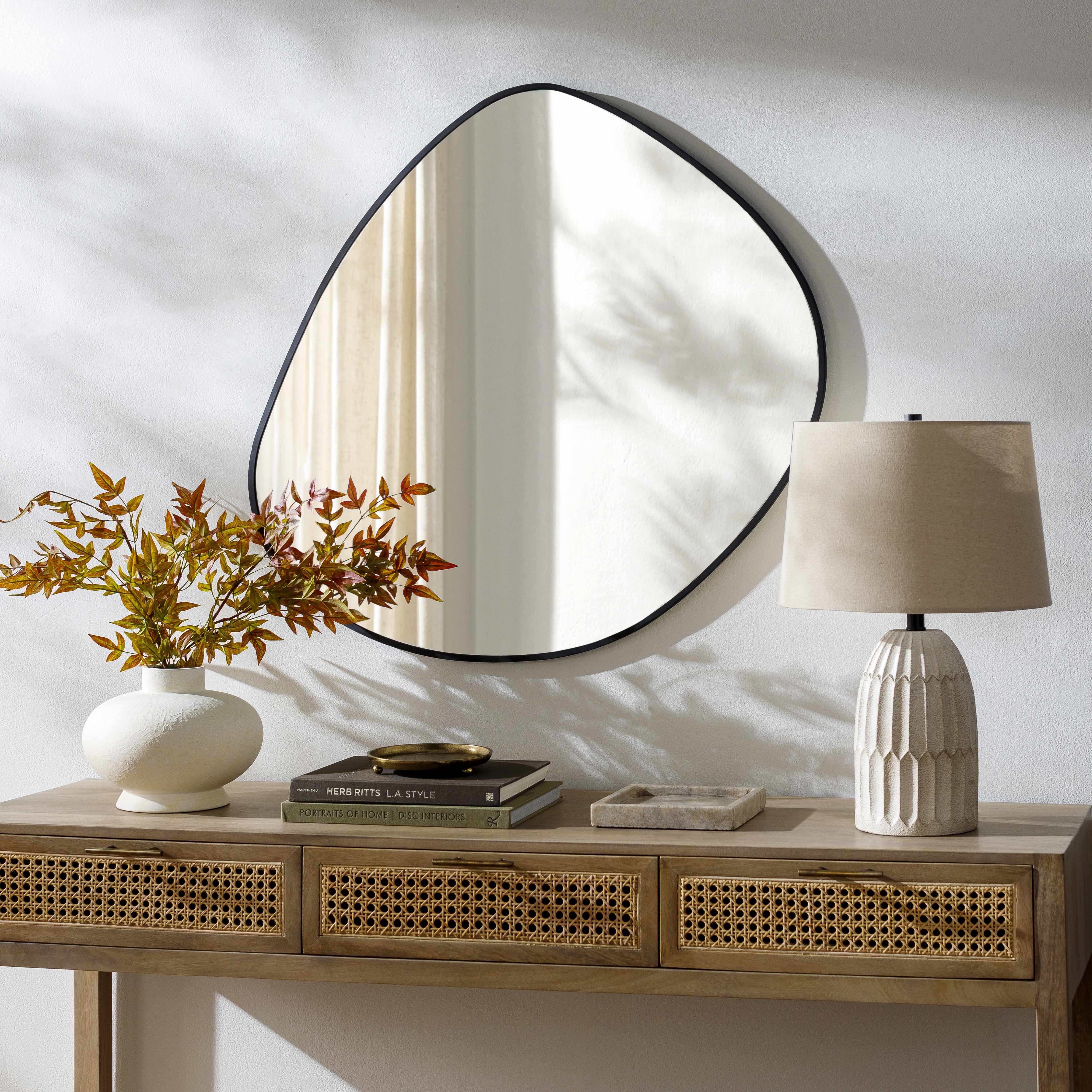 Lochovice Black Distressed Wood Mirror - Image 6
