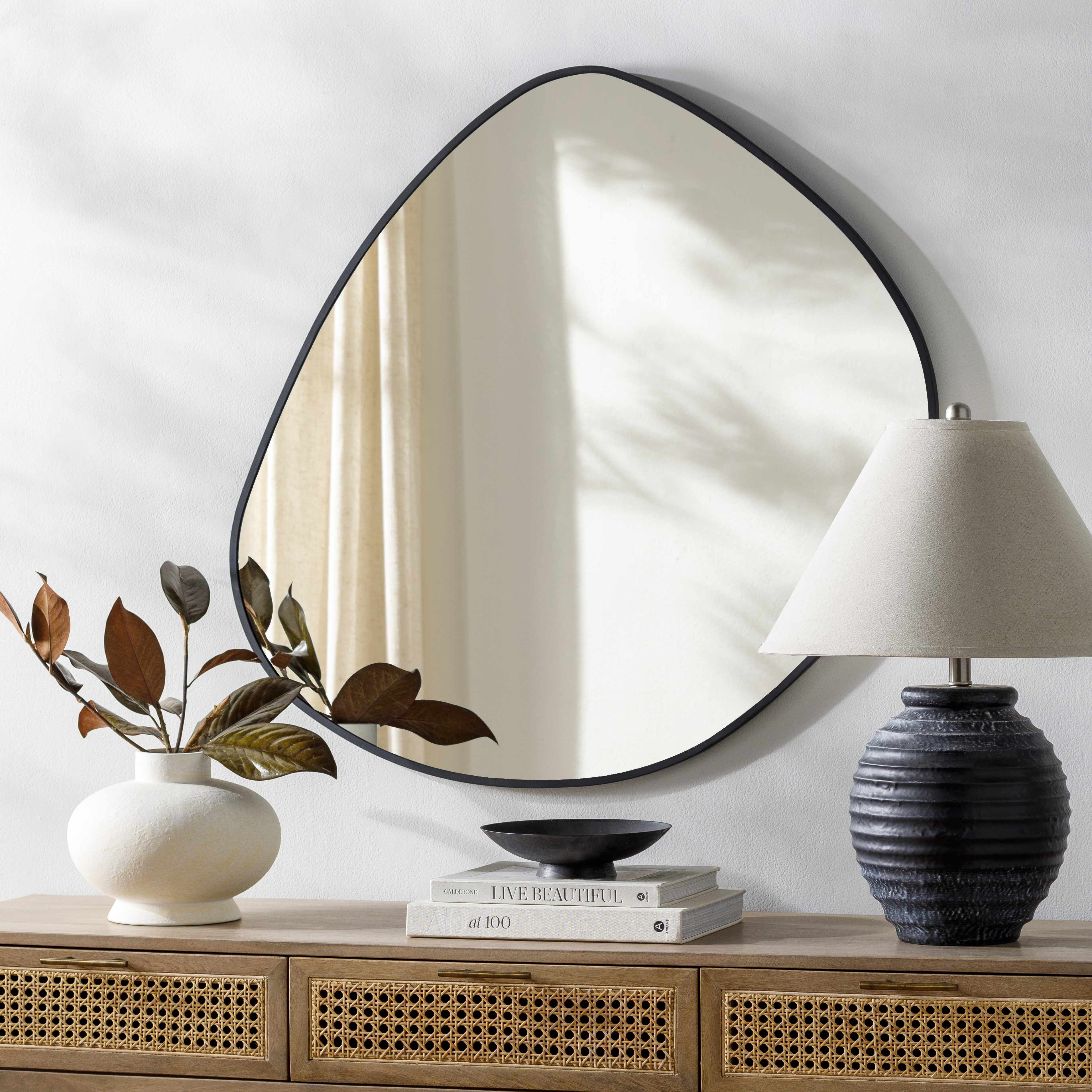 Lochovice Black Distressed Wood Mirror - Image 7