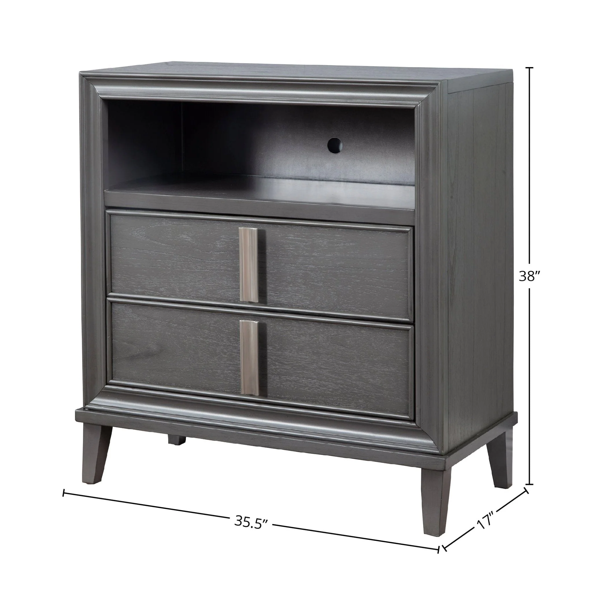 Lorraine Media Chest, Dark Grey - Image 6
