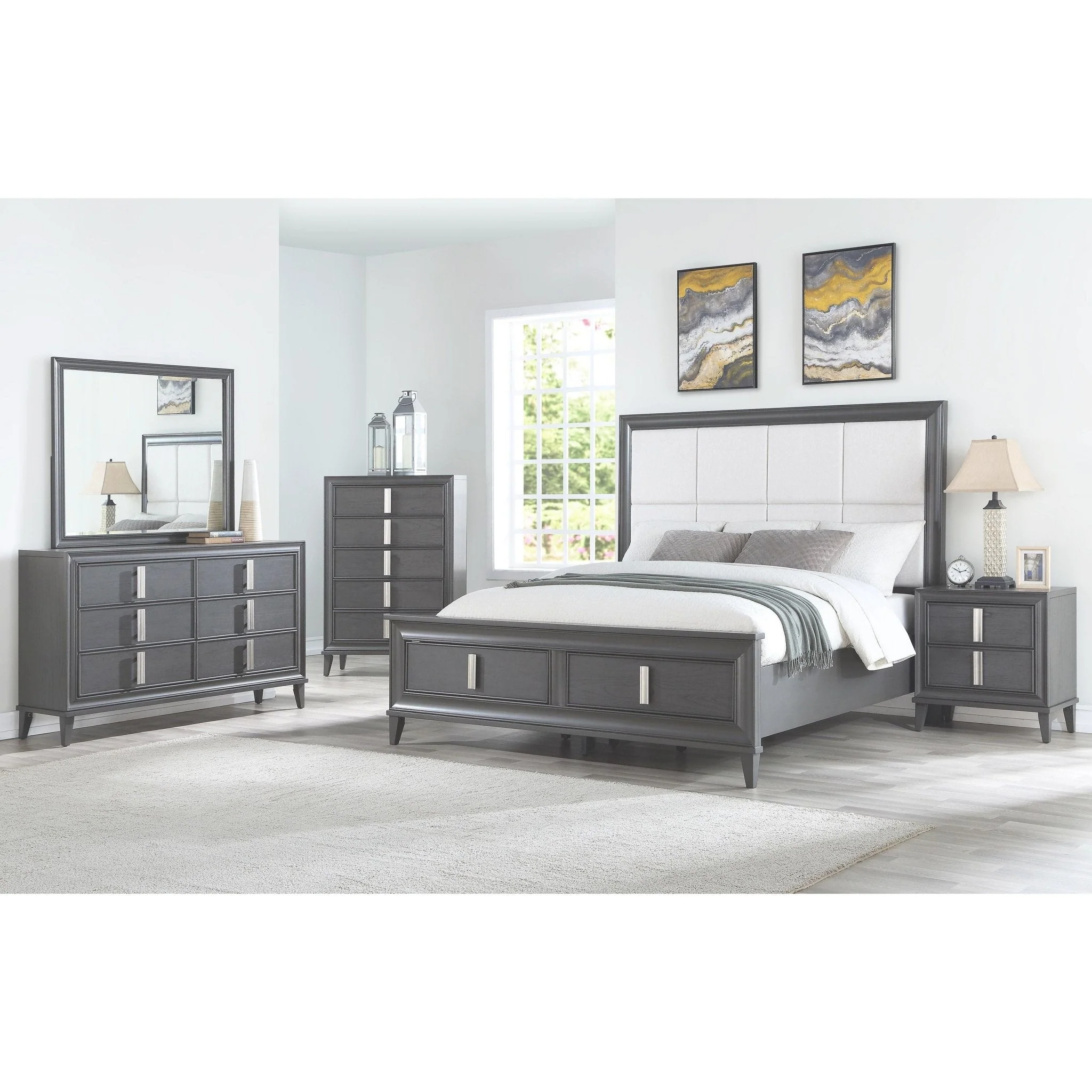 Lorraine Nightstand, Dark Grey - Image 2