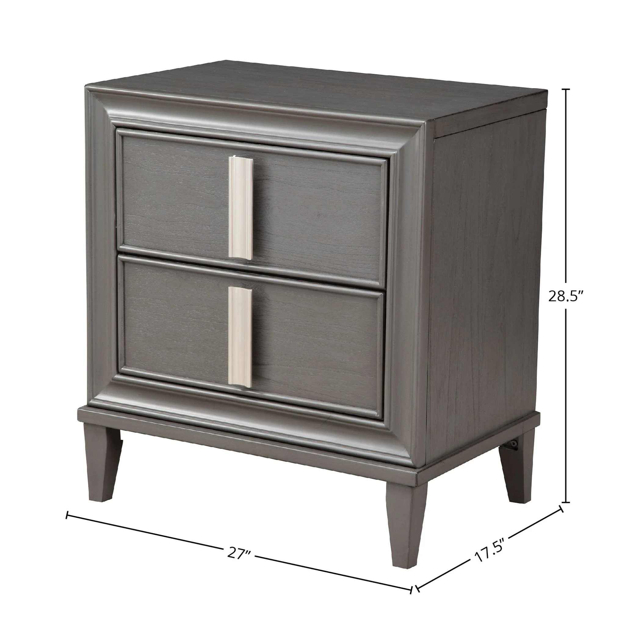 Lorraine Nightstand, Dark Grey - Image 7