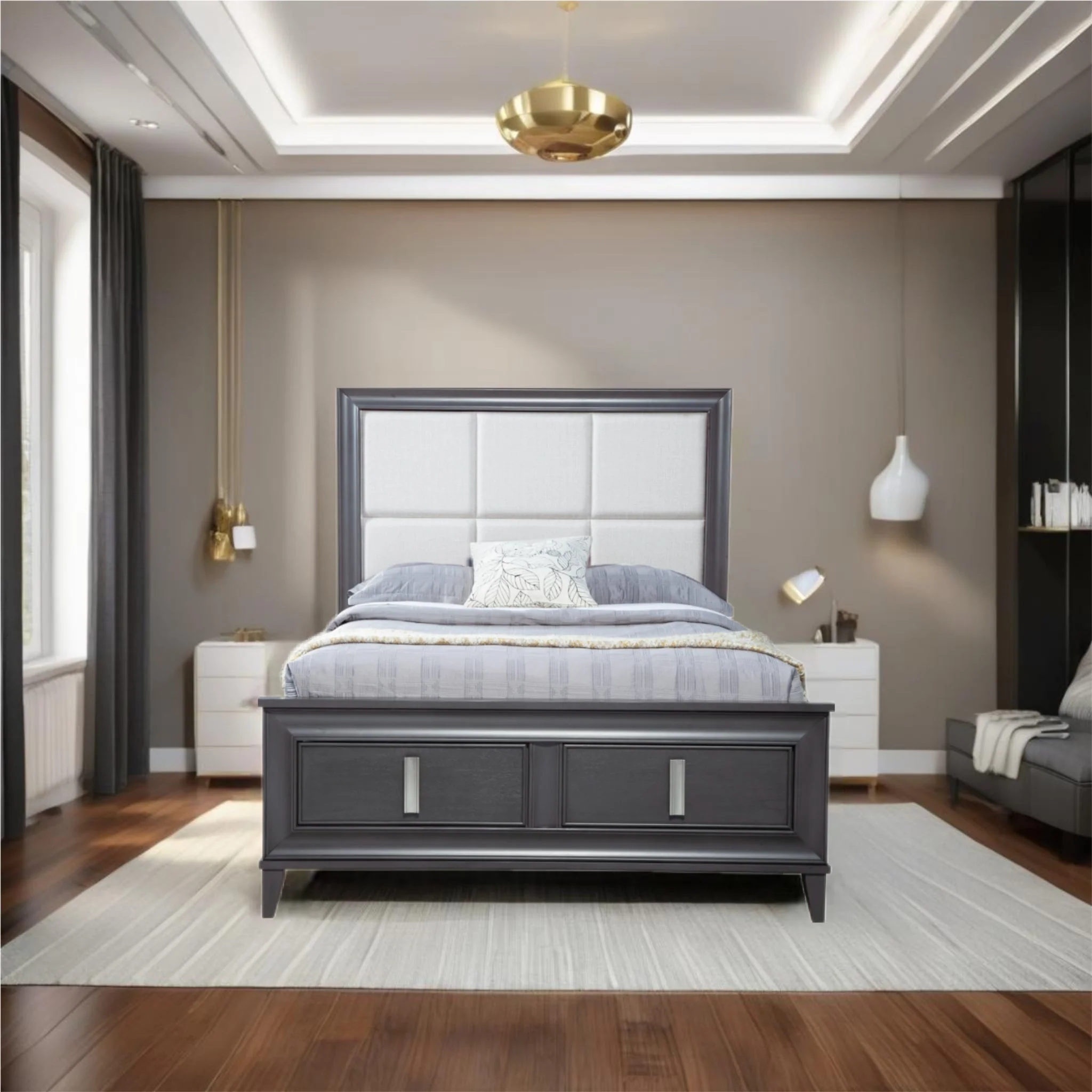 Lorraine Storage Bed, Dark Grey - Image 2