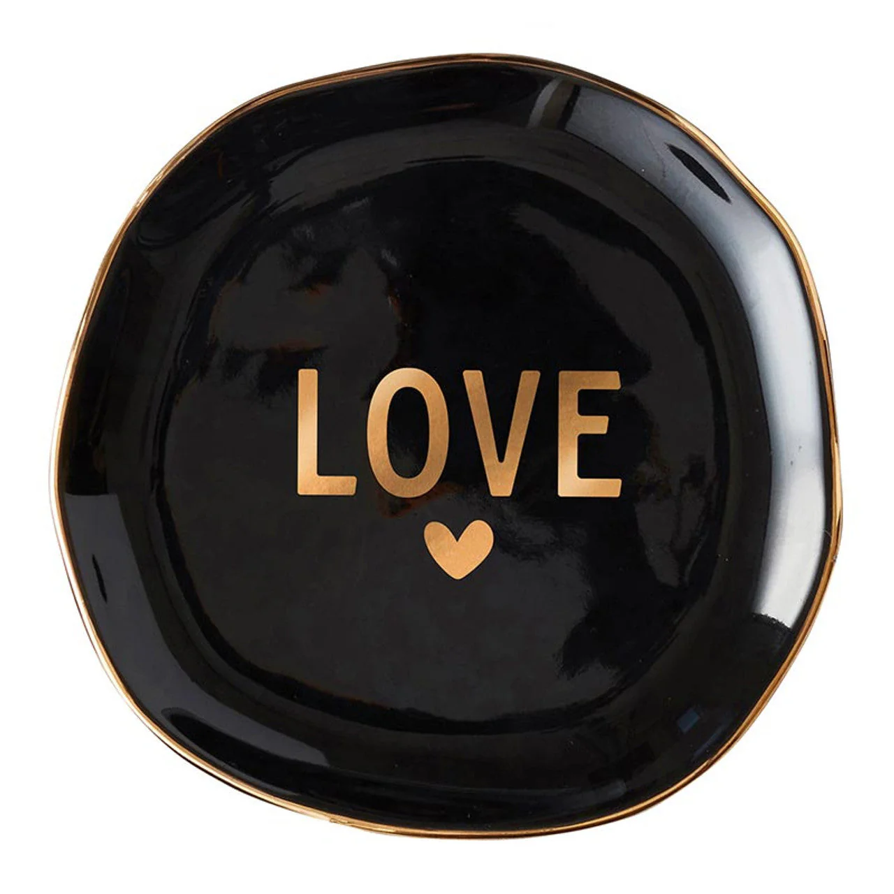 Love Black Ceramic Tray with Makeup Sponge Gift Set | Cosmetic Giftable Beauty Tools Set - Image 2