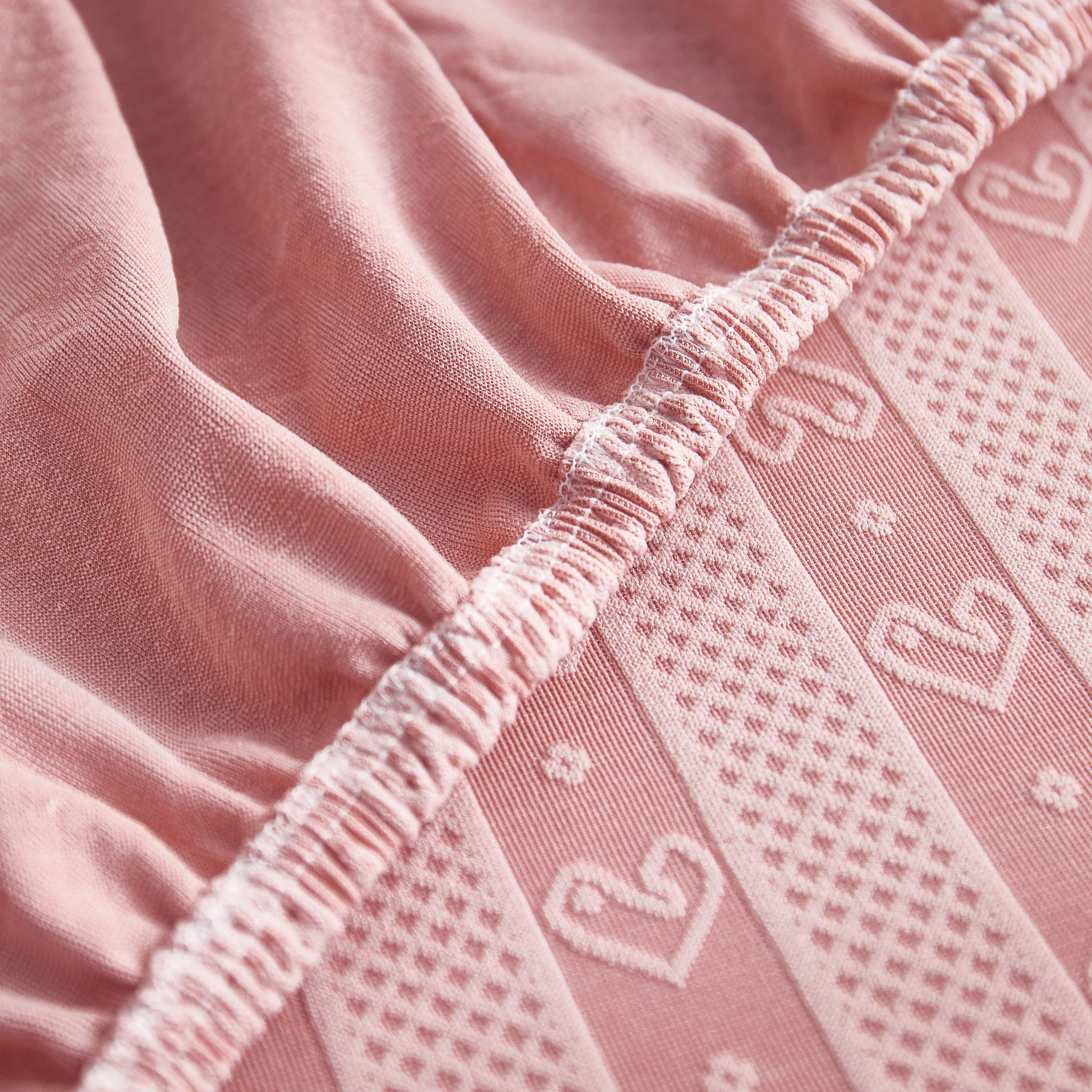Love Stripe Jacquard Fleece Fabric Stretch Cushion Cover, Non-Slip Furniture Protector for Kids, Couch Cushion Covers - Image 5