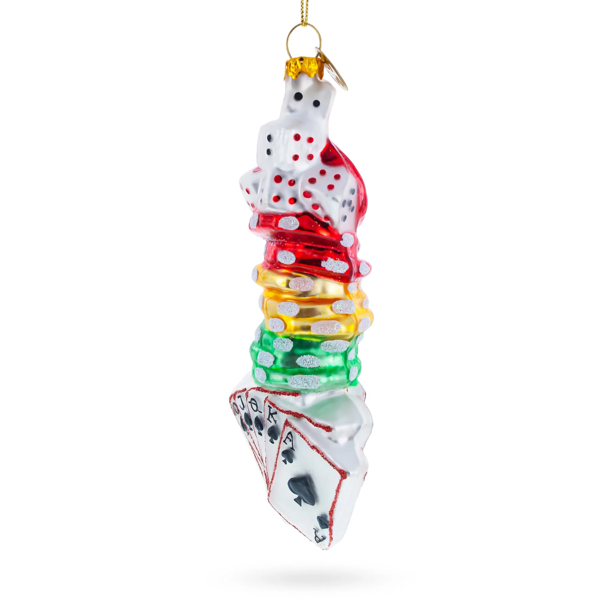 Lucky Casino Glass Christmas Ornament - Image 3