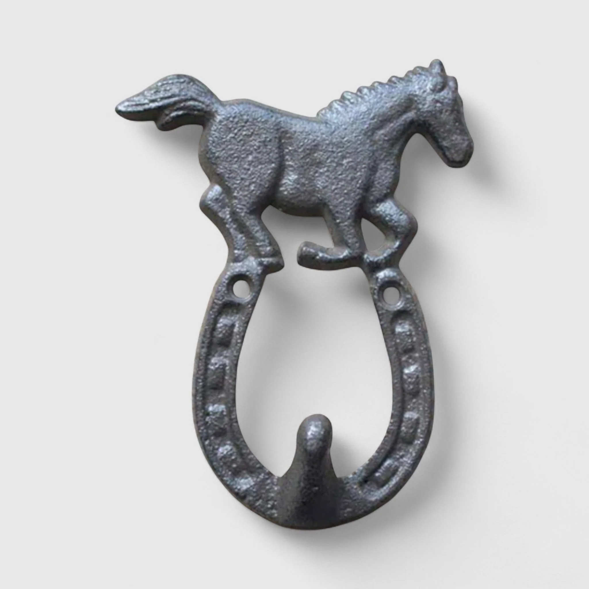 Lucky Cast Iron Horseshoe Hook - Good Luck Farmhouse Accent - Image 2