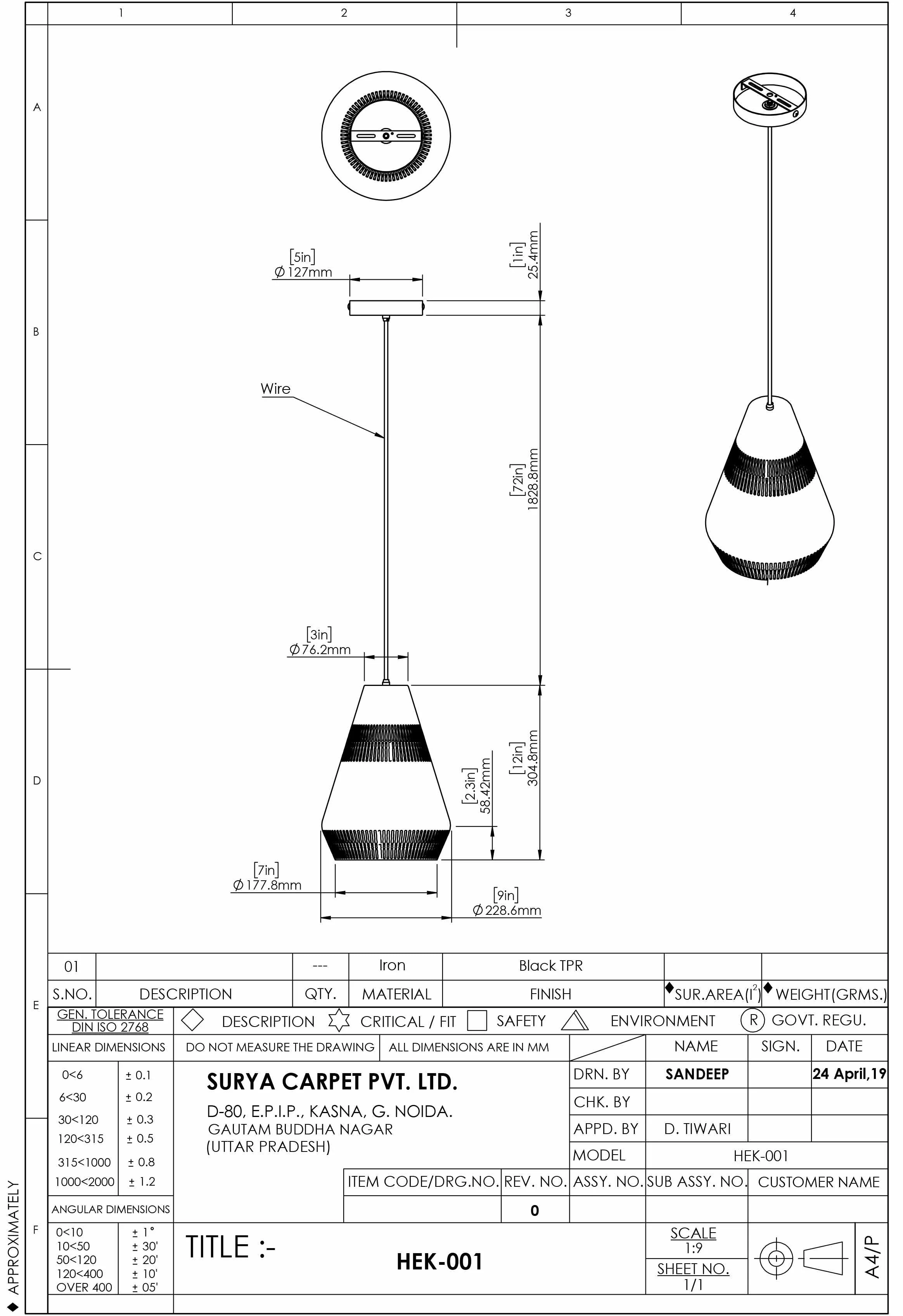 Luimneach Ceiling Light - Clearance - Image 7