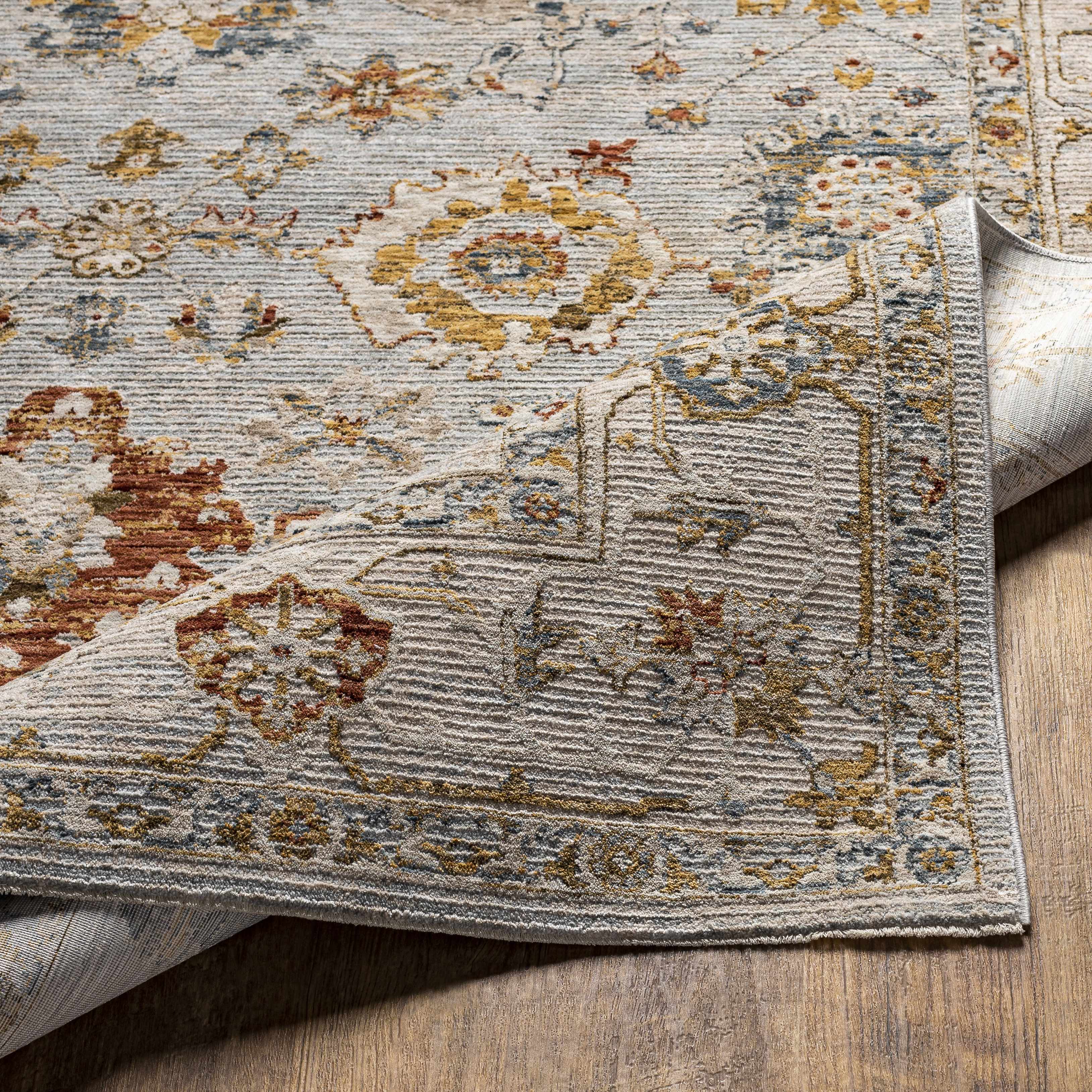 Luklukan Oushak Style Floral Rug - Image 5