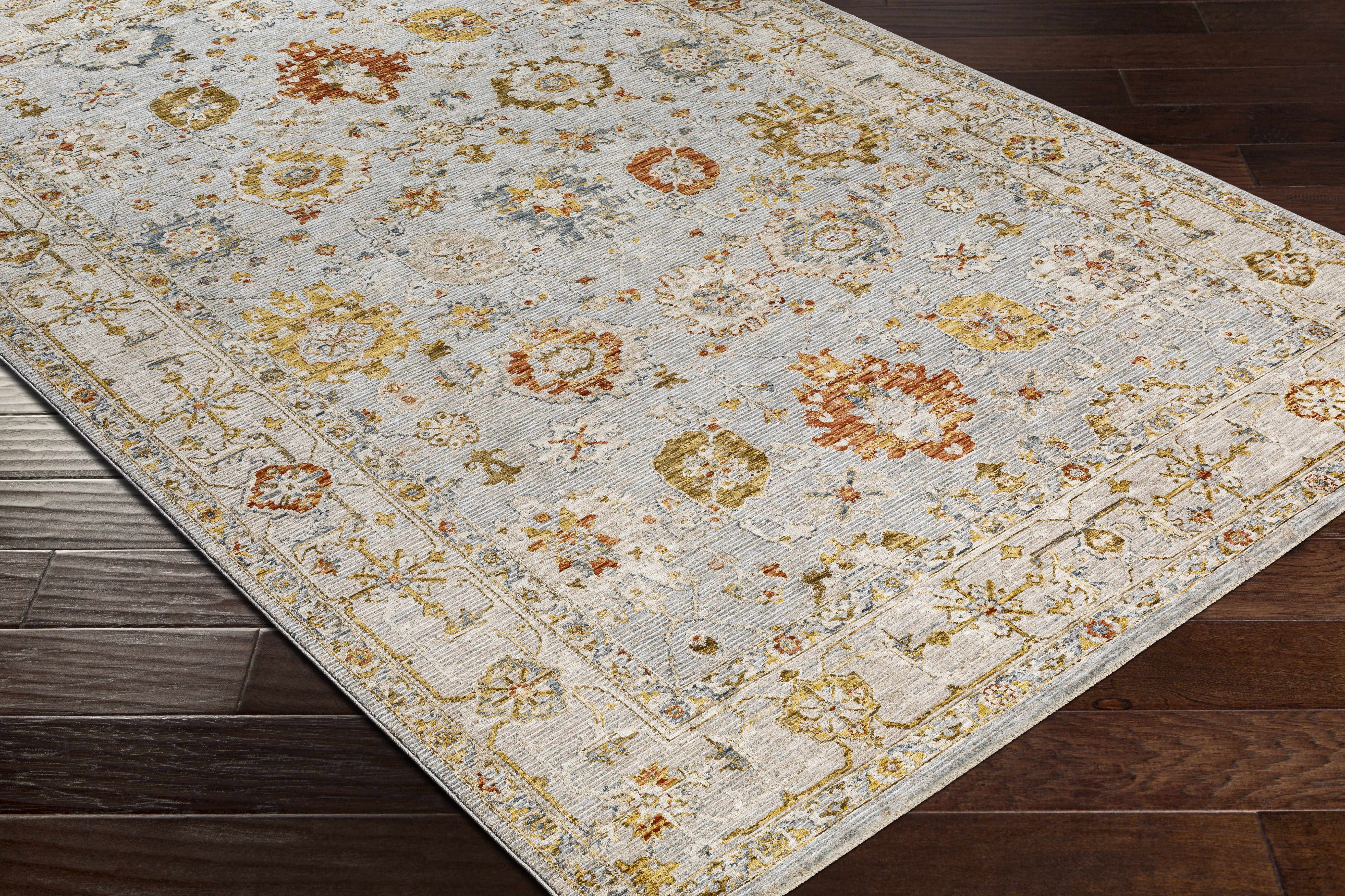 Luklukan Oushak Style Floral Rug - Image 8