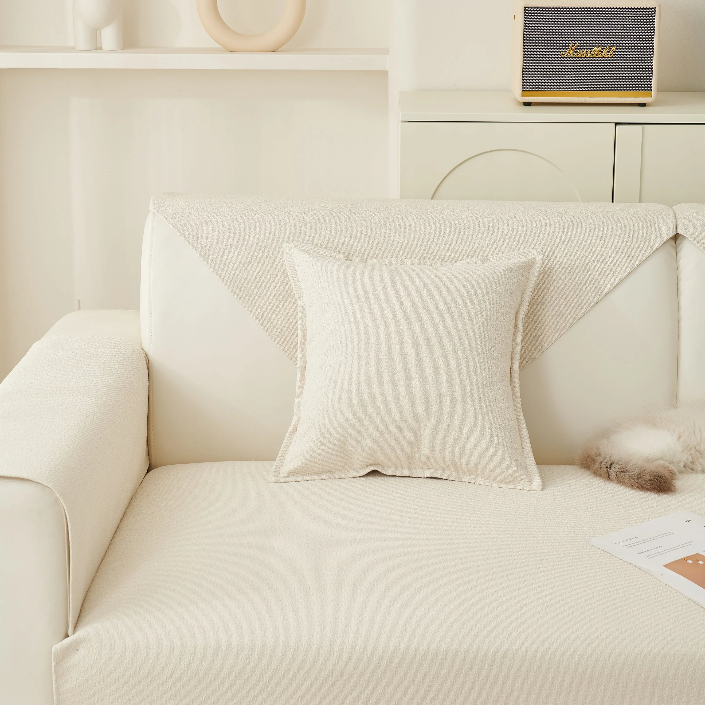 Luxurious Teddy Velvet Solid Sofa Towel - Non-Slip Waterproof Sofa Cover Furniture Protector and Pet Couch Cover - Image 12