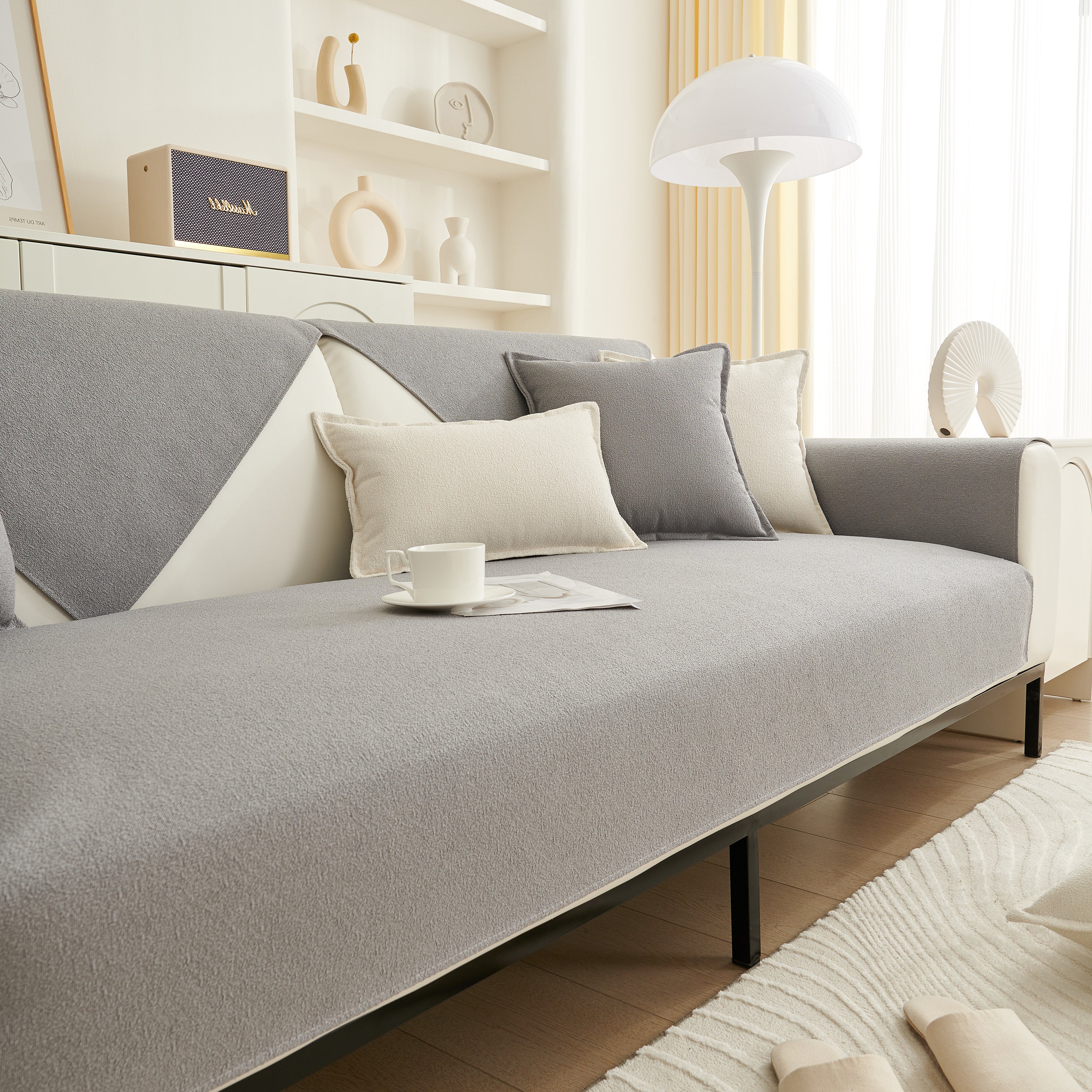 Luxurious Teddy Velvet Solid Sofa Towel - Non-Slip Waterproof Sofa Cover Furniture Protector and Pet Couch Cover - Image 22