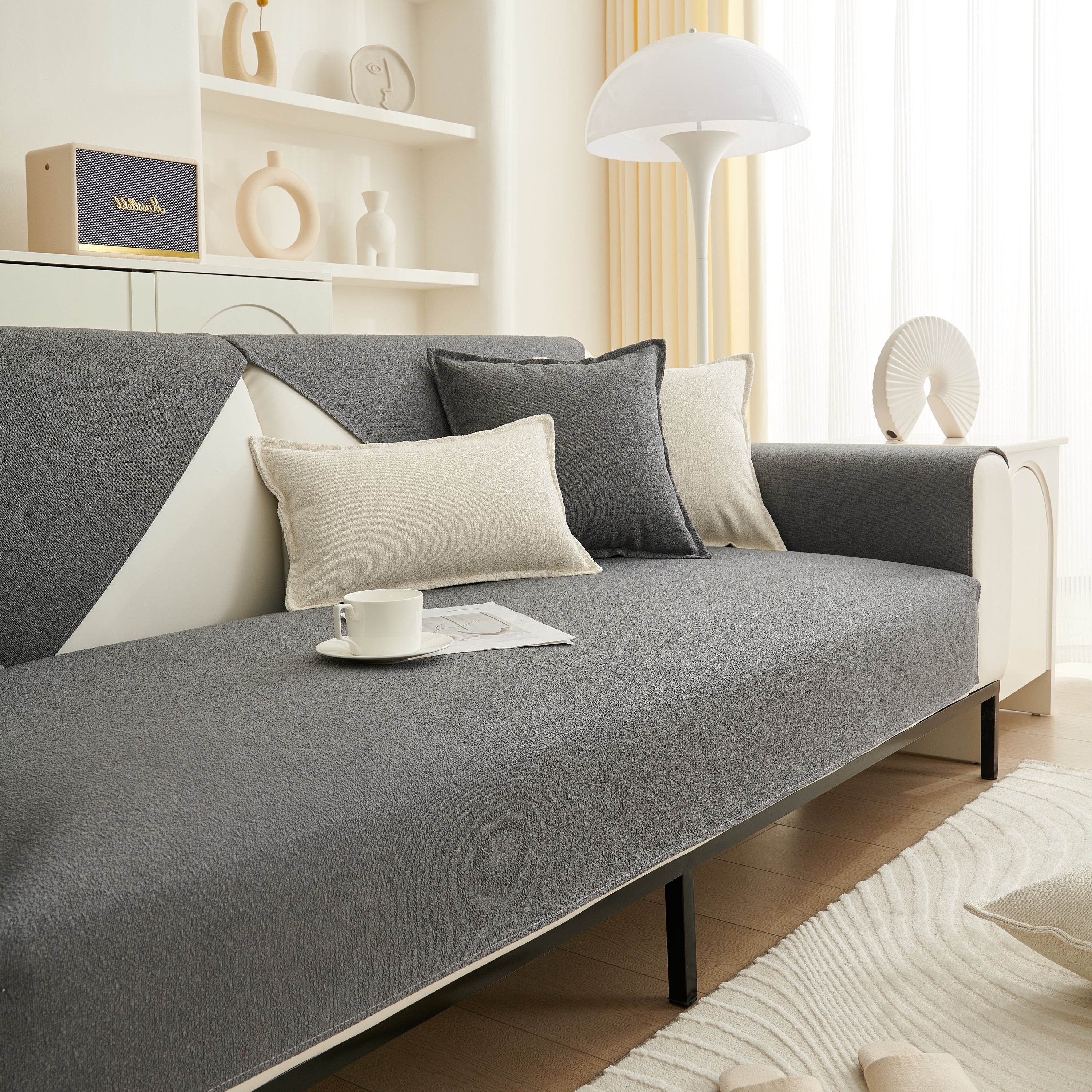 Luxurious Teddy Velvet Solid Sofa Towel - Non-Slip Waterproof Sofa Cover Furniture Protector and Pet Couch Cover - Image 23