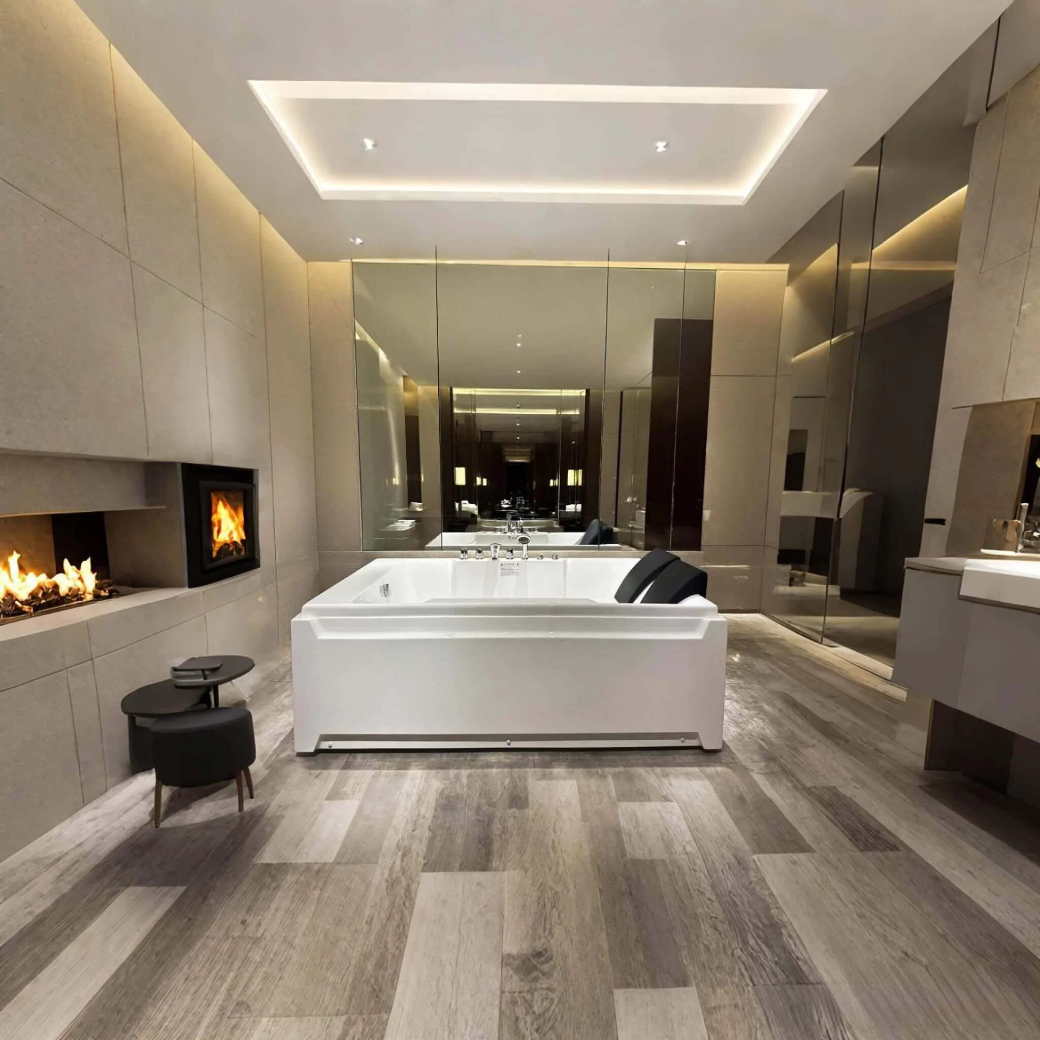Alora Sapphire 73-Inch Luxury 2-Person Whirlpool Hydro Massage Jetted Bathtub With Chromatherapy Lights (SAK58620) - Image 11