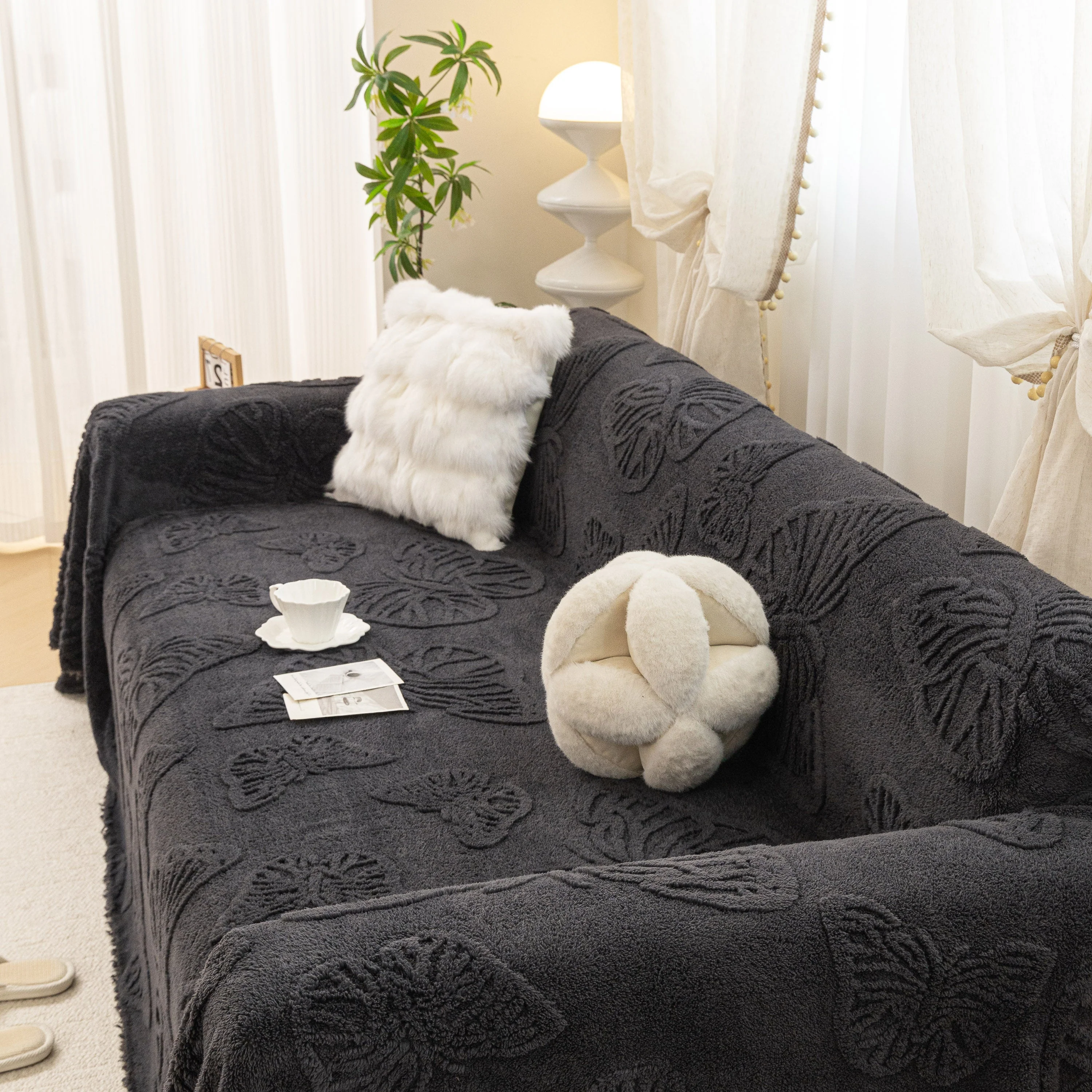 Luxury 3D Butterfly Jacquard Sofa Throw Blanket, Ultra-Soft Plush Fleece Couch Cover - Image 103