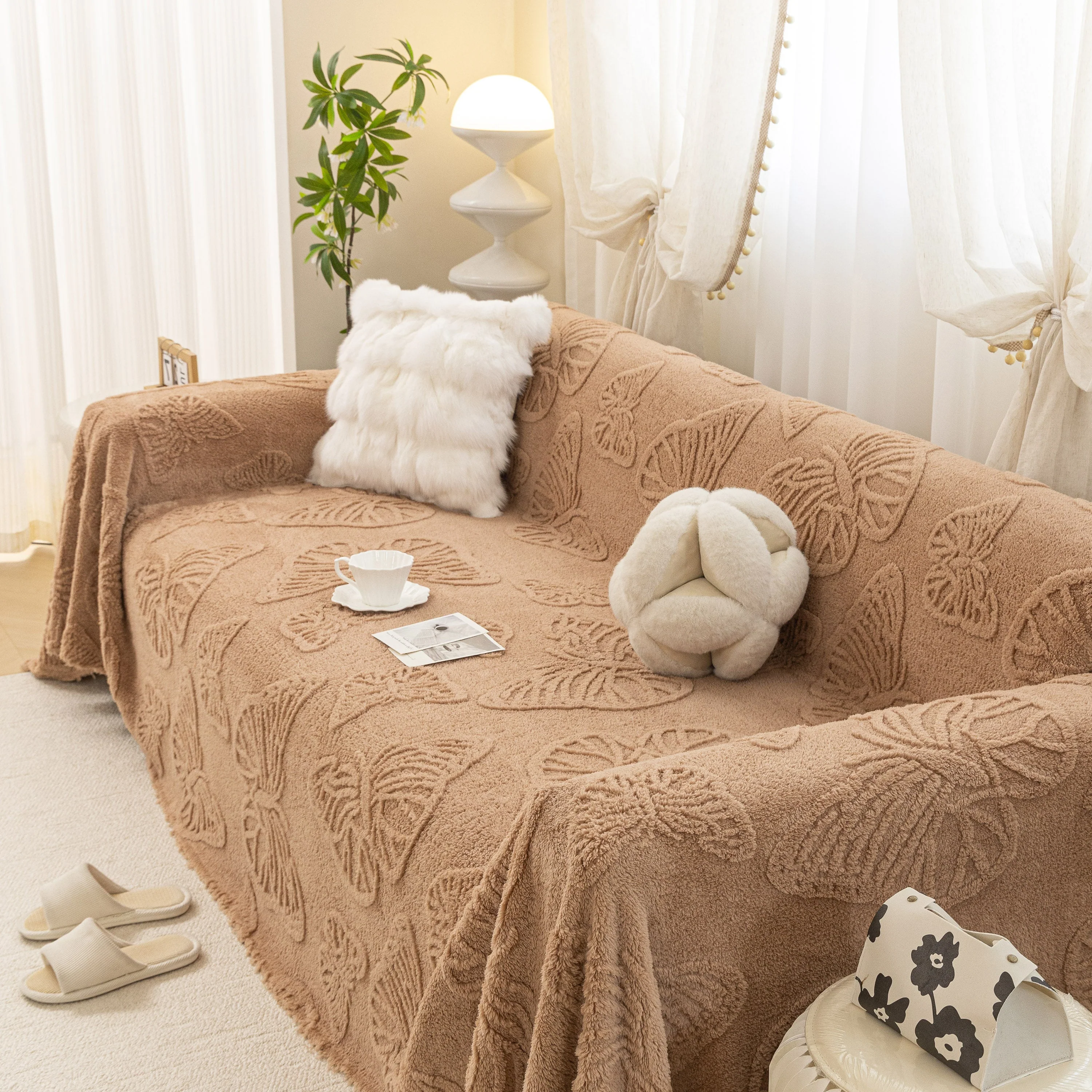 Luxury 3D Butterfly Jacquard Sofa Throw Blanket, Ultra-Soft Plush Fleece Couch Cover - Image 21