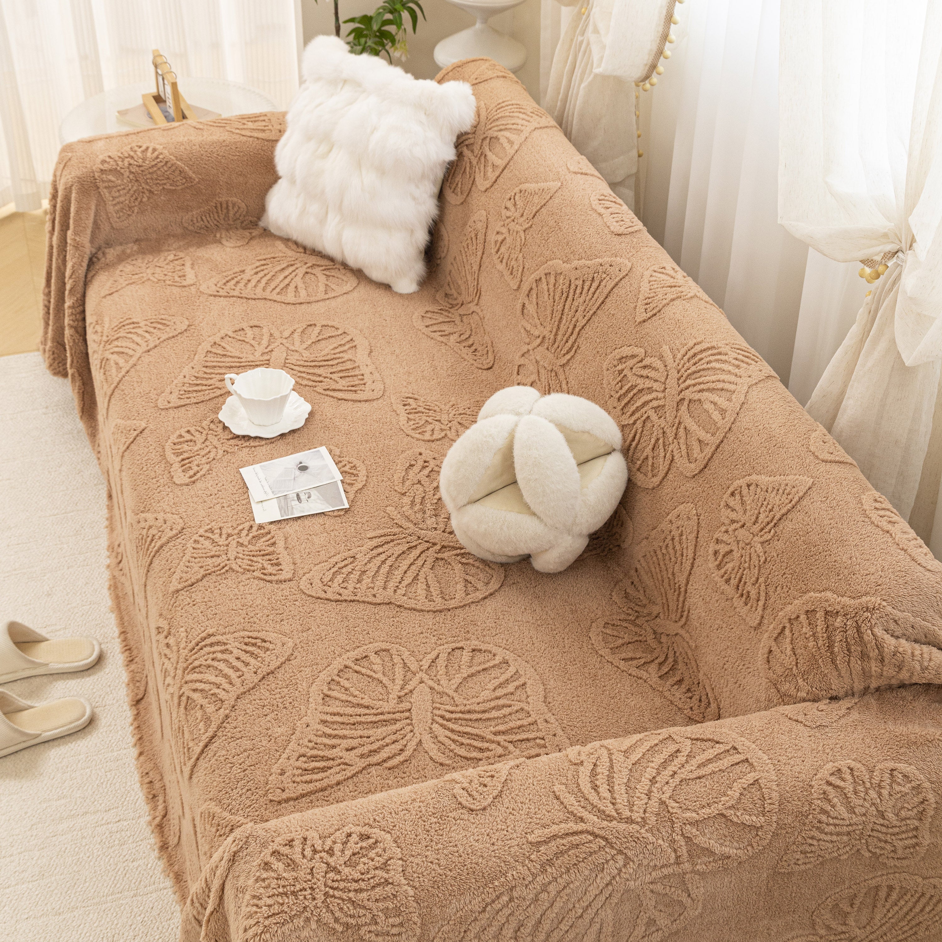 Luxury 3D Butterfly Jacquard Sofa Throw Blanket, Ultra-Soft Plush Fleece Couch Cover - Image 25