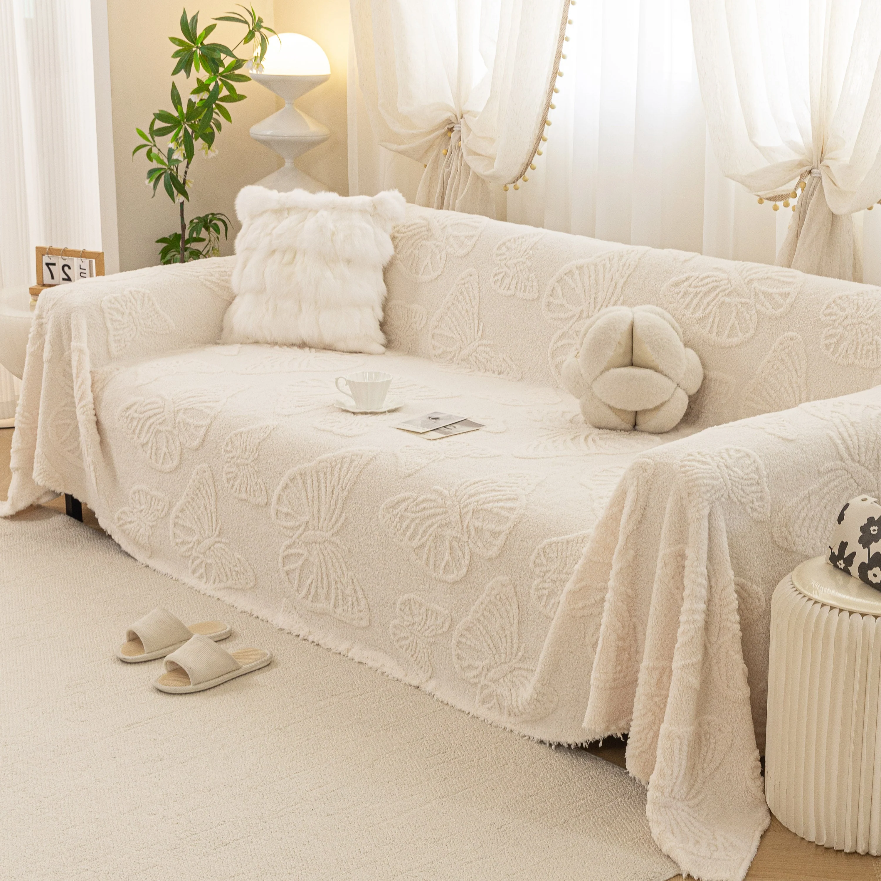 Luxury 3D Butterfly Jacquard Sofa Throw Blanket, Ultra-Soft Plush Fleece Couch Cover - Image 27