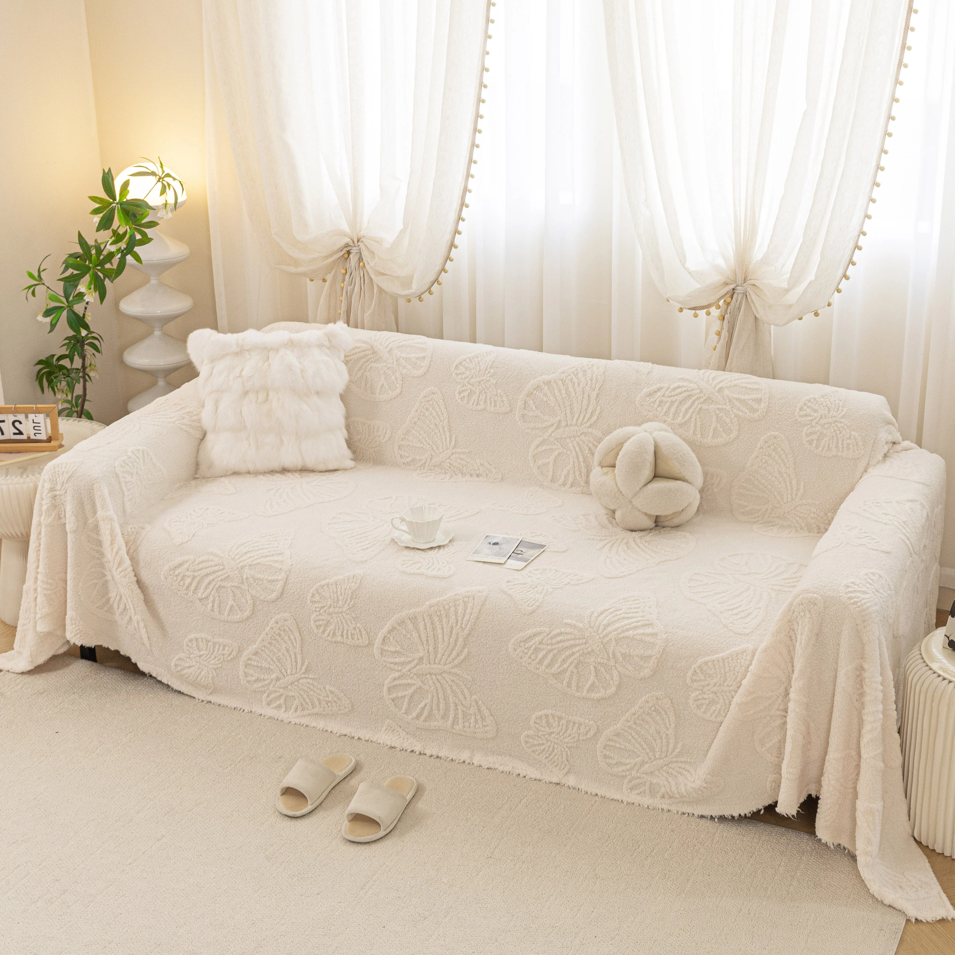 Luxury 3D Butterfly Jacquard Sofa Throw Blanket, Ultra-Soft Plush Fleece Couch Cover - Image 30
