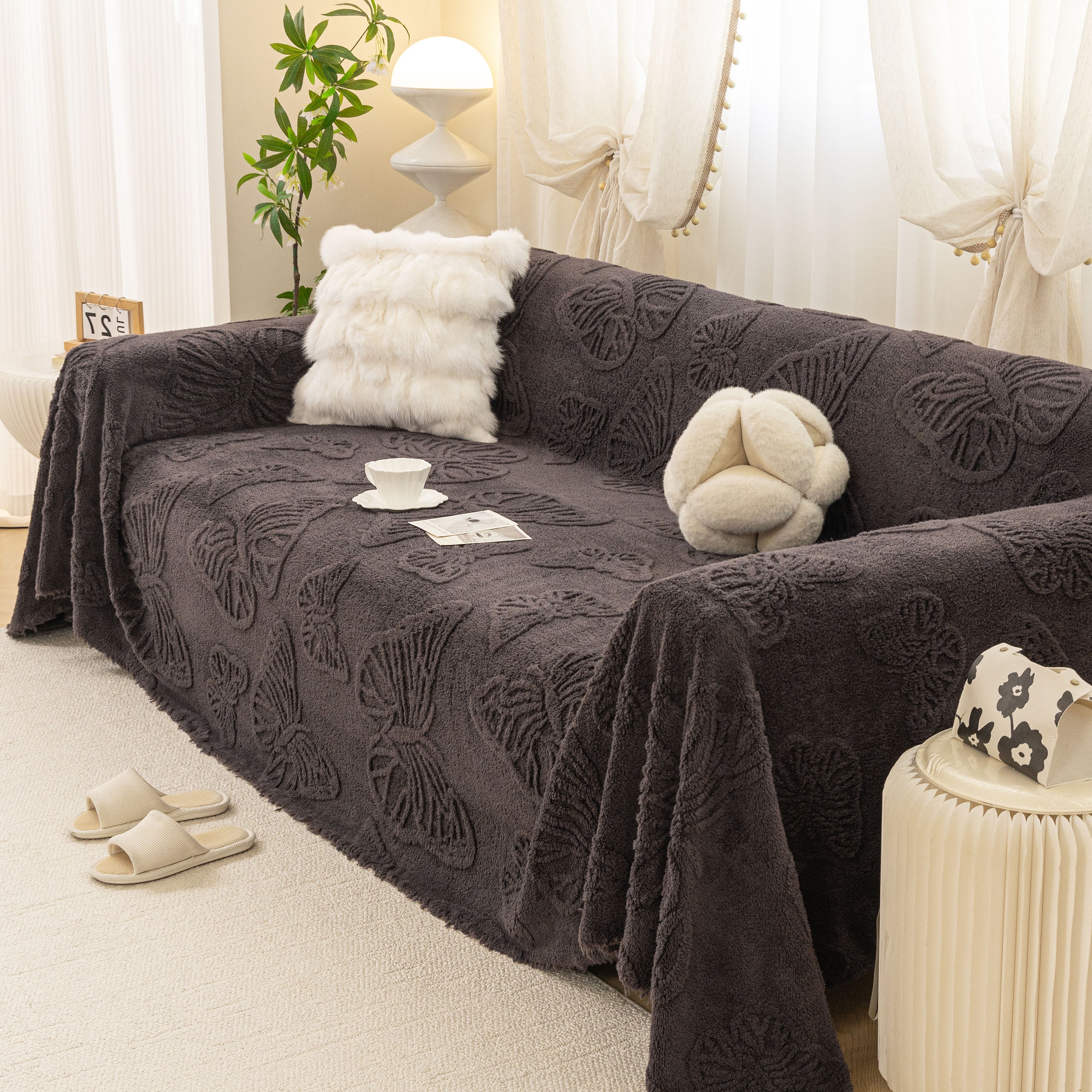 Luxury 3D Butterfly Jacquard Sofa Throw Blanket, Ultra-Soft Plush Fleece Couch Cover - Image 53