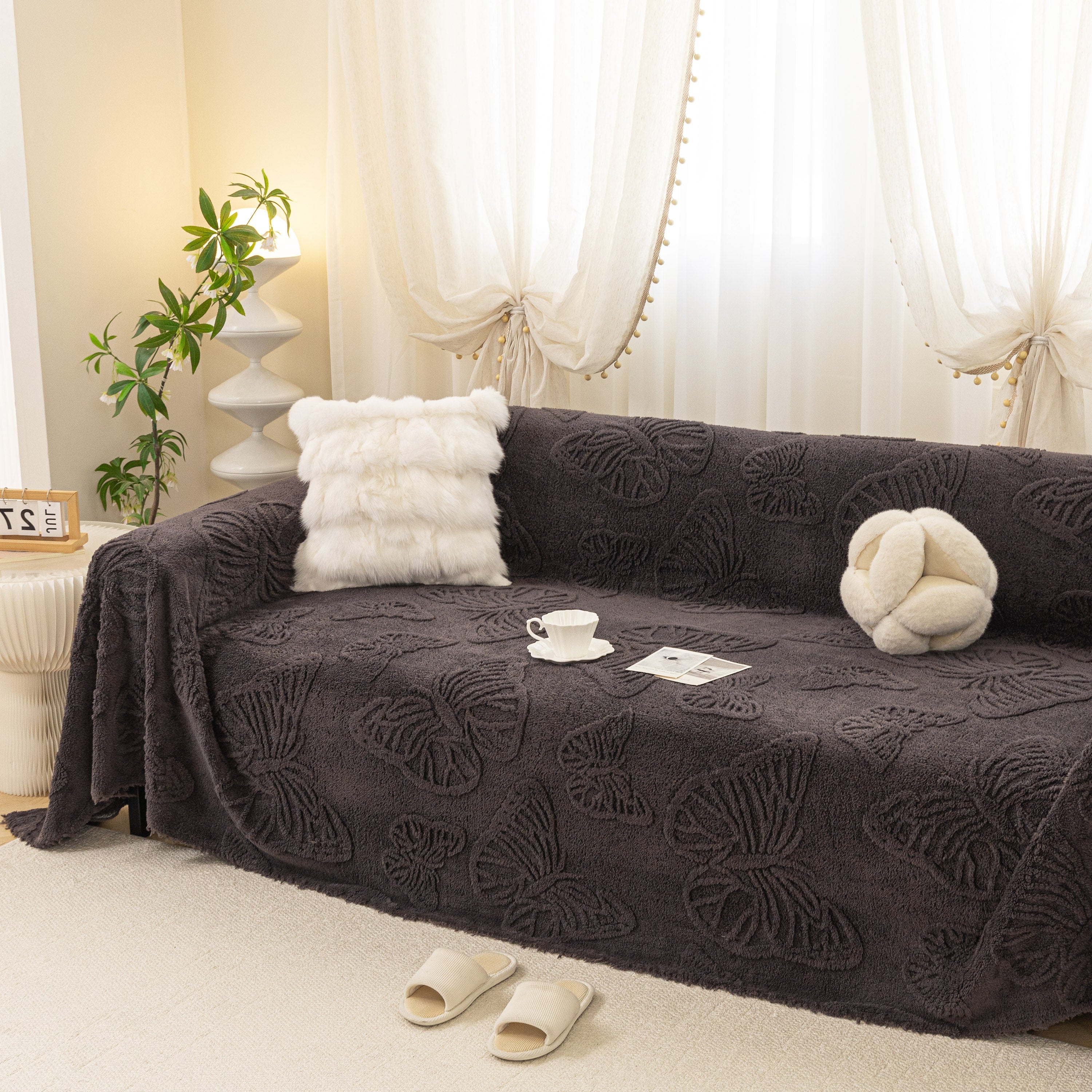Luxury 3D Butterfly Jacquard Sofa Throw Blanket, Ultra-Soft Plush Fleece Couch Cover - Image 55