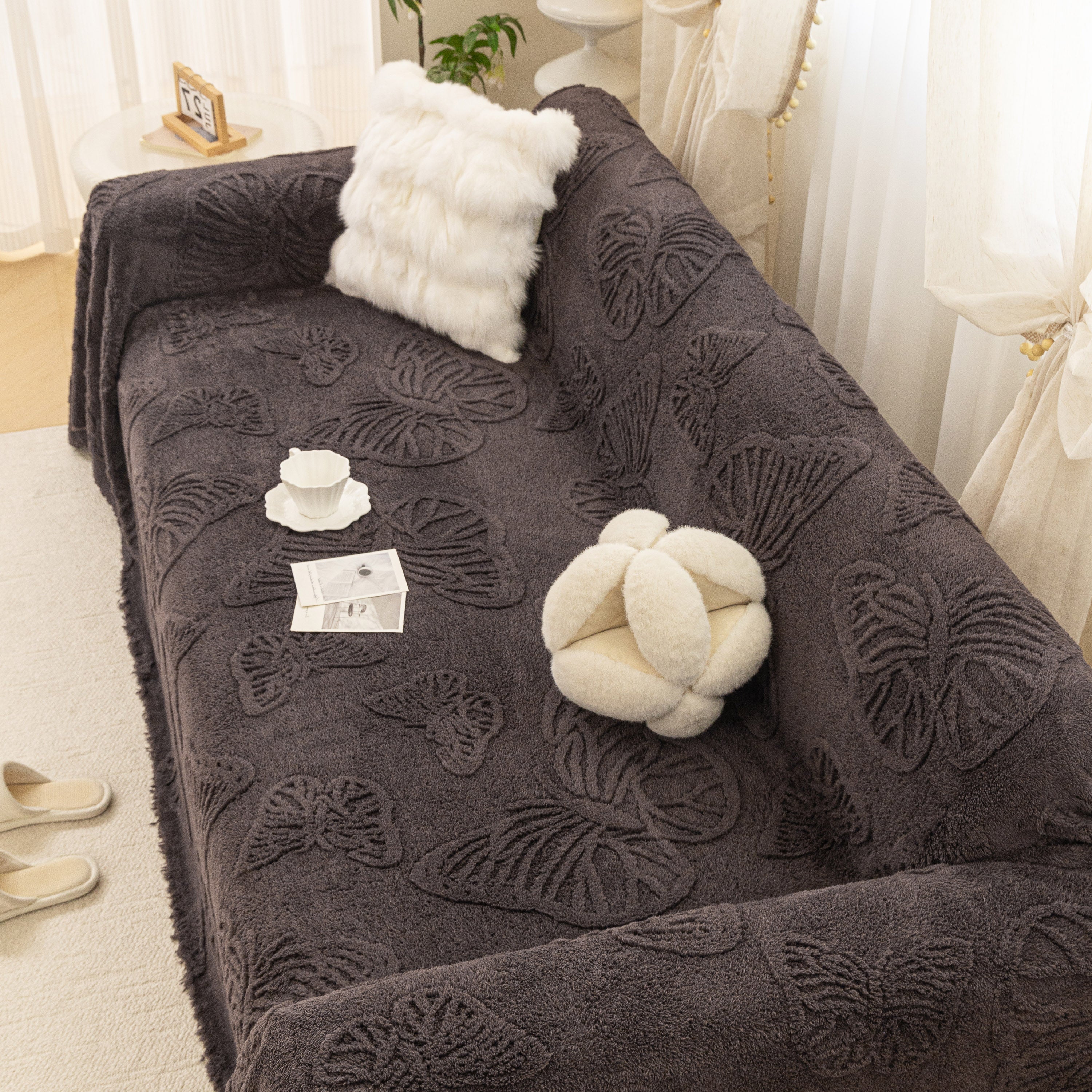 Luxury 3D Butterfly Jacquard Sofa Throw Blanket, Ultra-Soft Plush Fleece Couch Cover - Image 58
