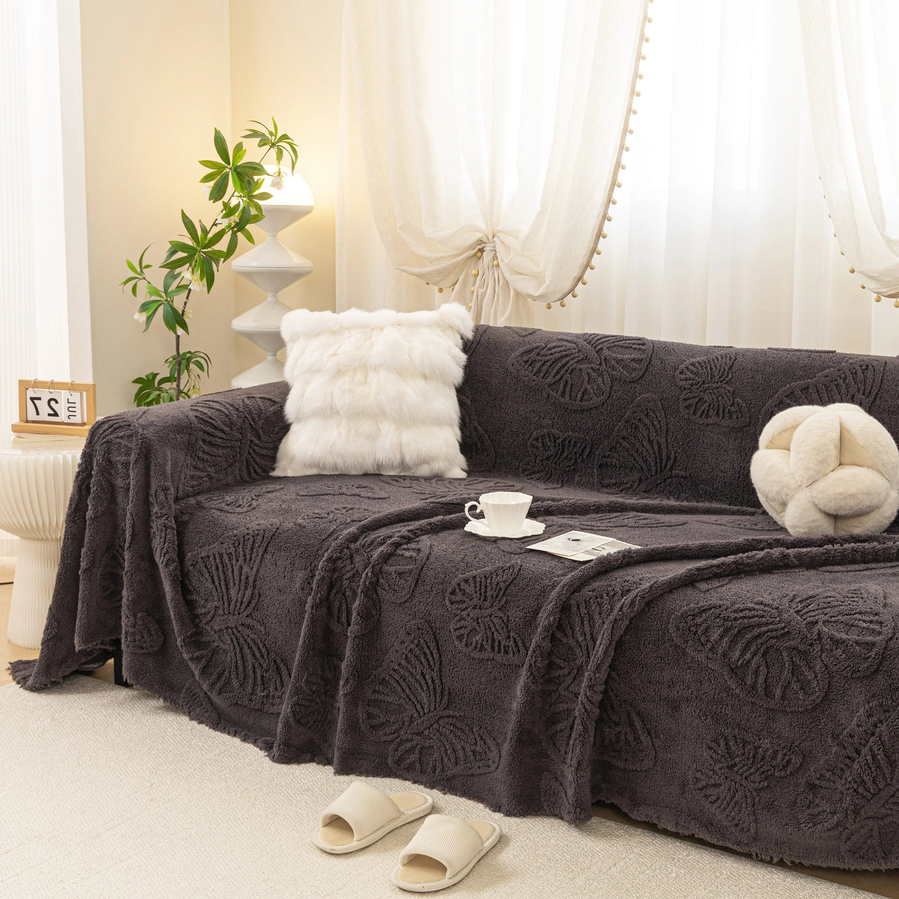 Luxury 3D Butterfly Jacquard Sofa Throw Blanket, Ultra-Soft Plush Fleece Couch Cover - Image 61