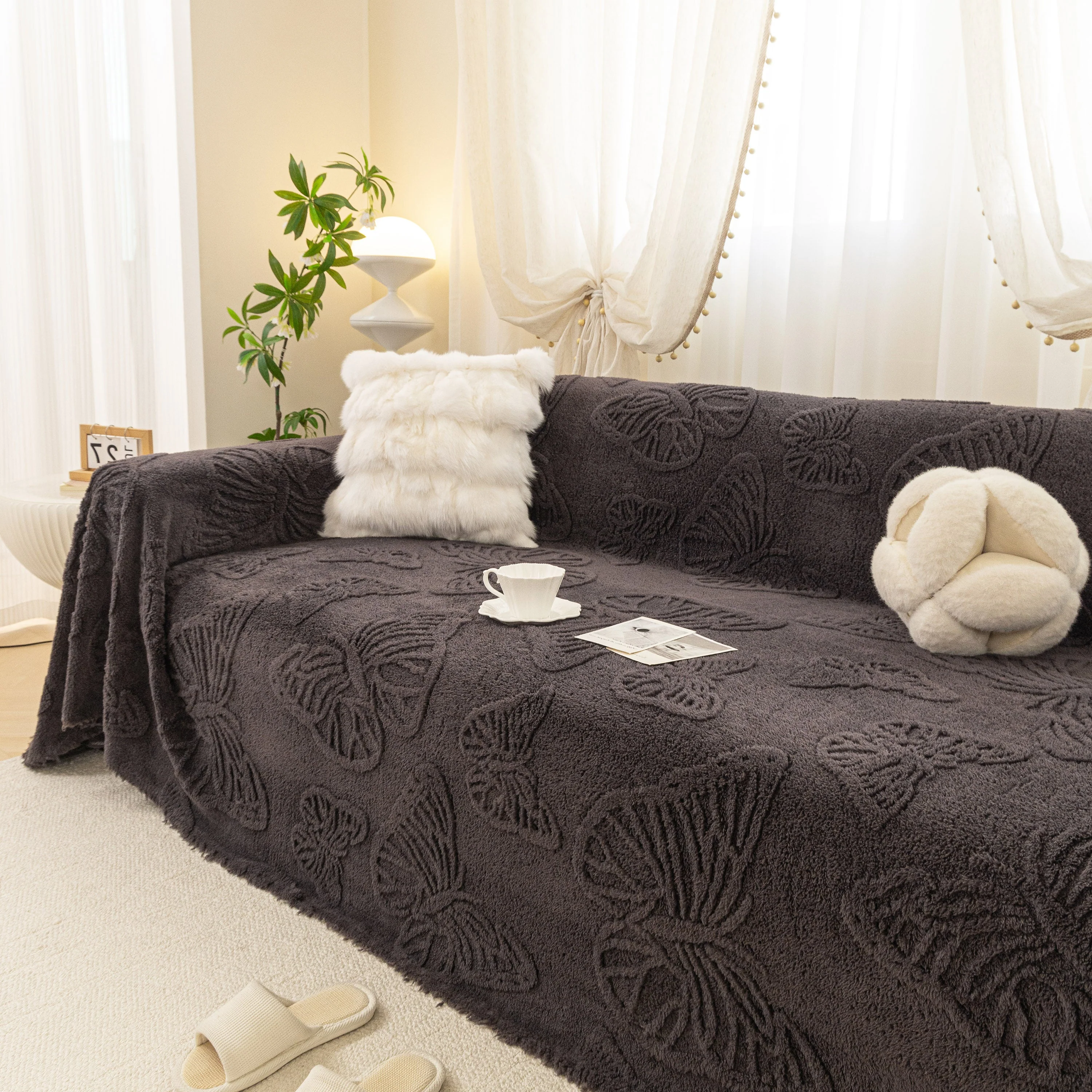 Luxury 3D Butterfly Jacquard Sofa Throw Blanket, Ultra-Soft Plush Fleece Couch Cover - Image 65