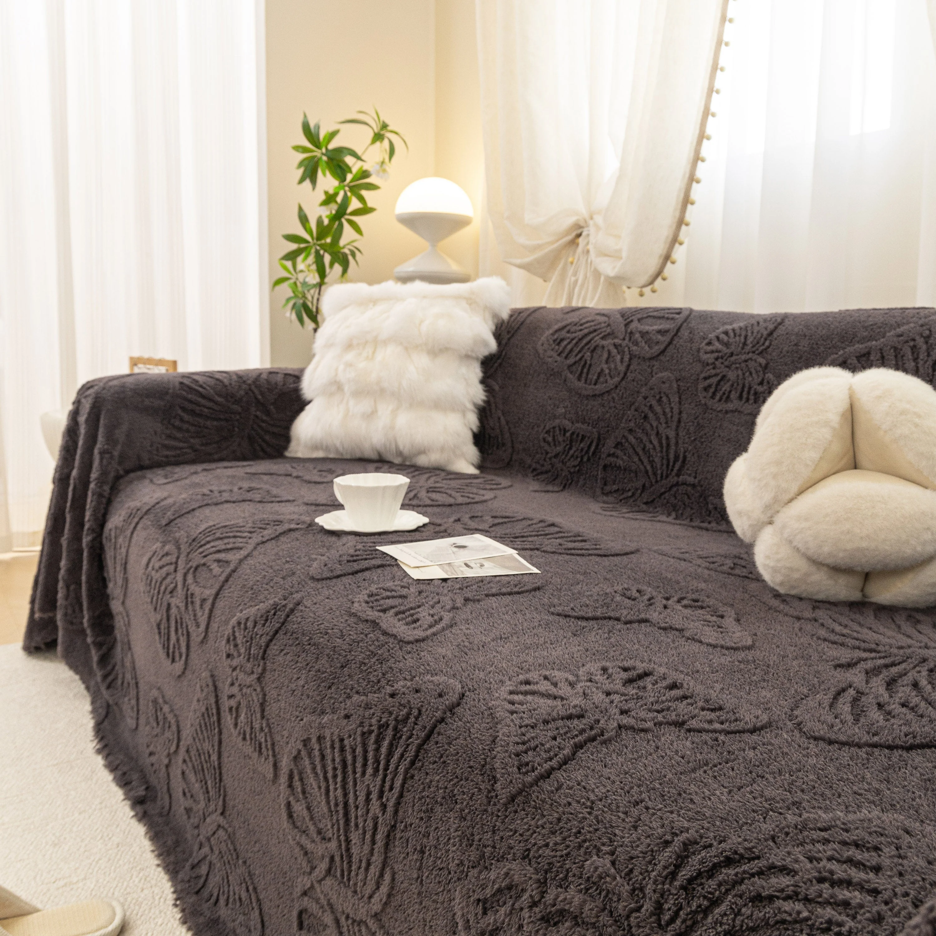 Luxury 3D Butterfly Jacquard Sofa Throw Blanket, Ultra-Soft Plush Fleece Couch Cover - Image 66