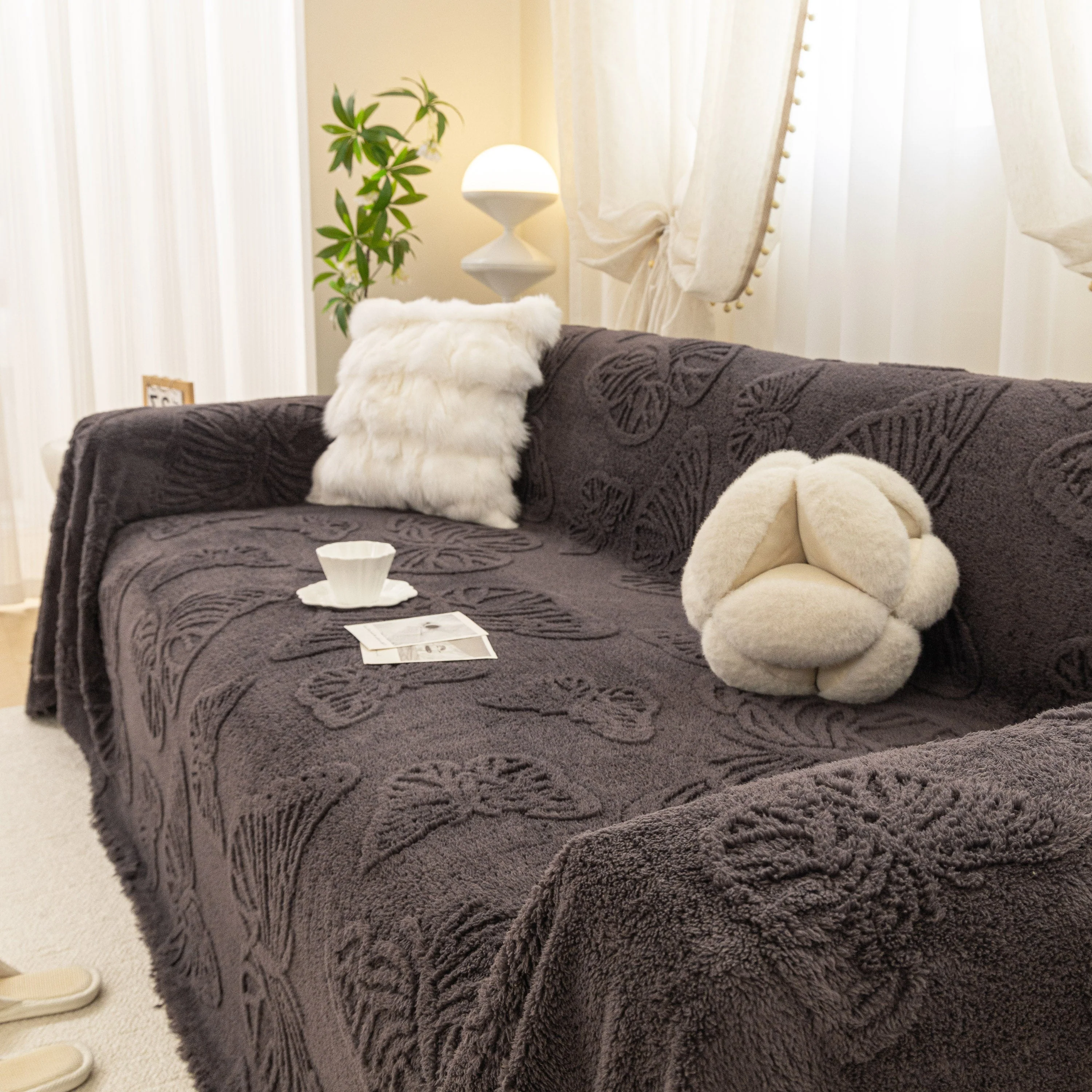 Luxury 3D Butterfly Jacquard Sofa Throw Blanket, Ultra-Soft Plush Fleece Couch Cover - Image 69