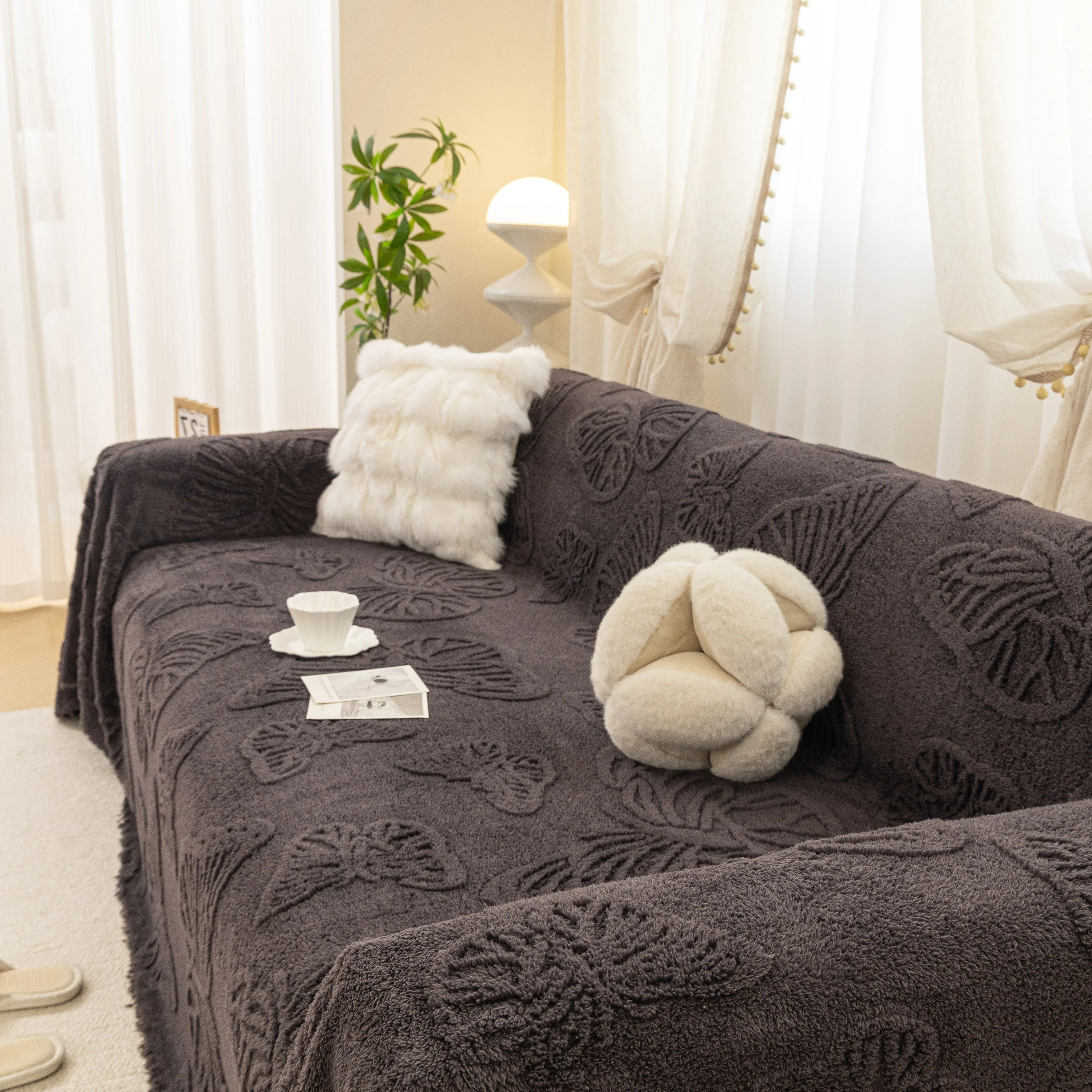 Luxury 3D Butterfly Jacquard Sofa Throw Blanket, Ultra-Soft Plush Fleece Couch Cover - Image 71