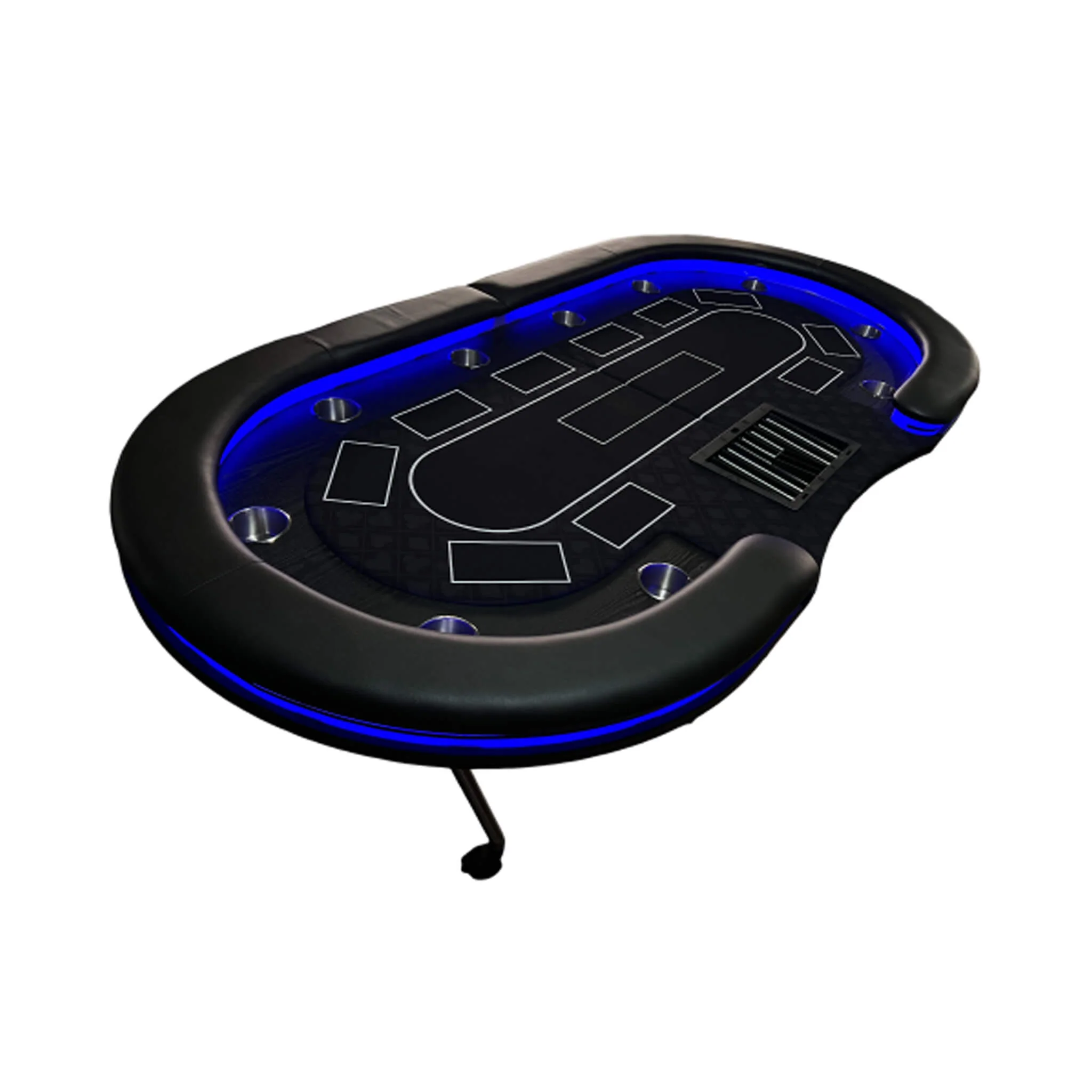 Luxury 94-Inch Foldable 10 Player Poker Table With LED, Wheels And Cup Holders (SAK24897) - Image 8