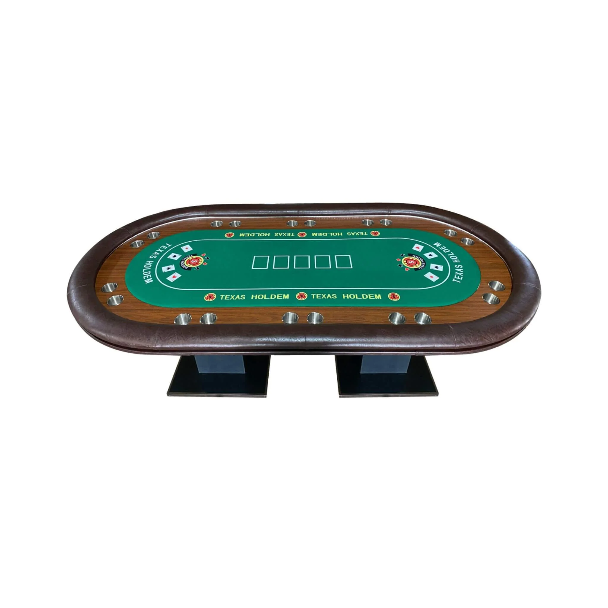 Luxury 96-Inch Gaming Table With LED Lights, Durable Velvet Surface, And Sturdy Pedestal Base (SAK92853) - Image 4