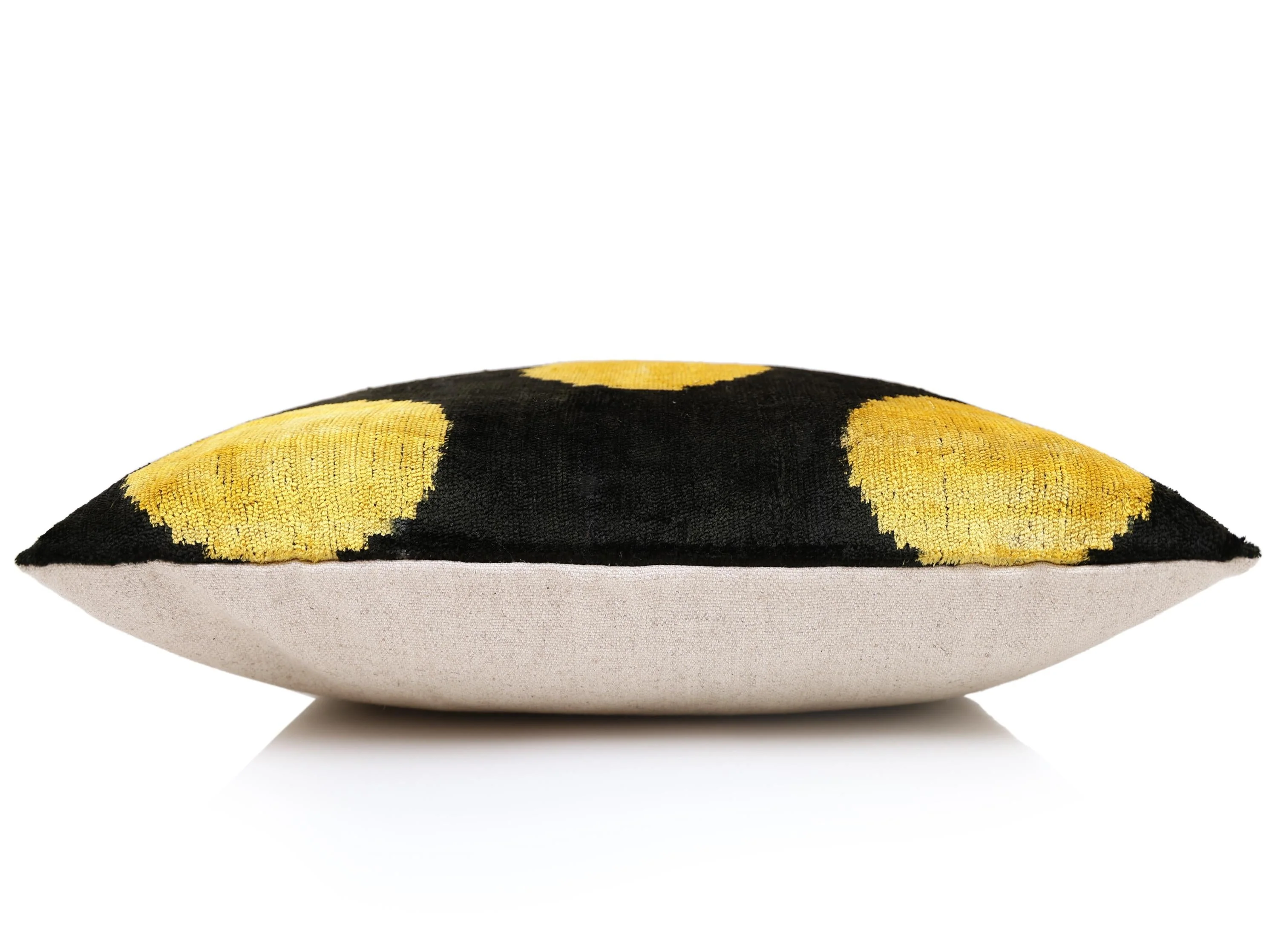 Luxury Black & Gold Silk Velvet Pillow 20x20 Inch | Handmade - Image 4