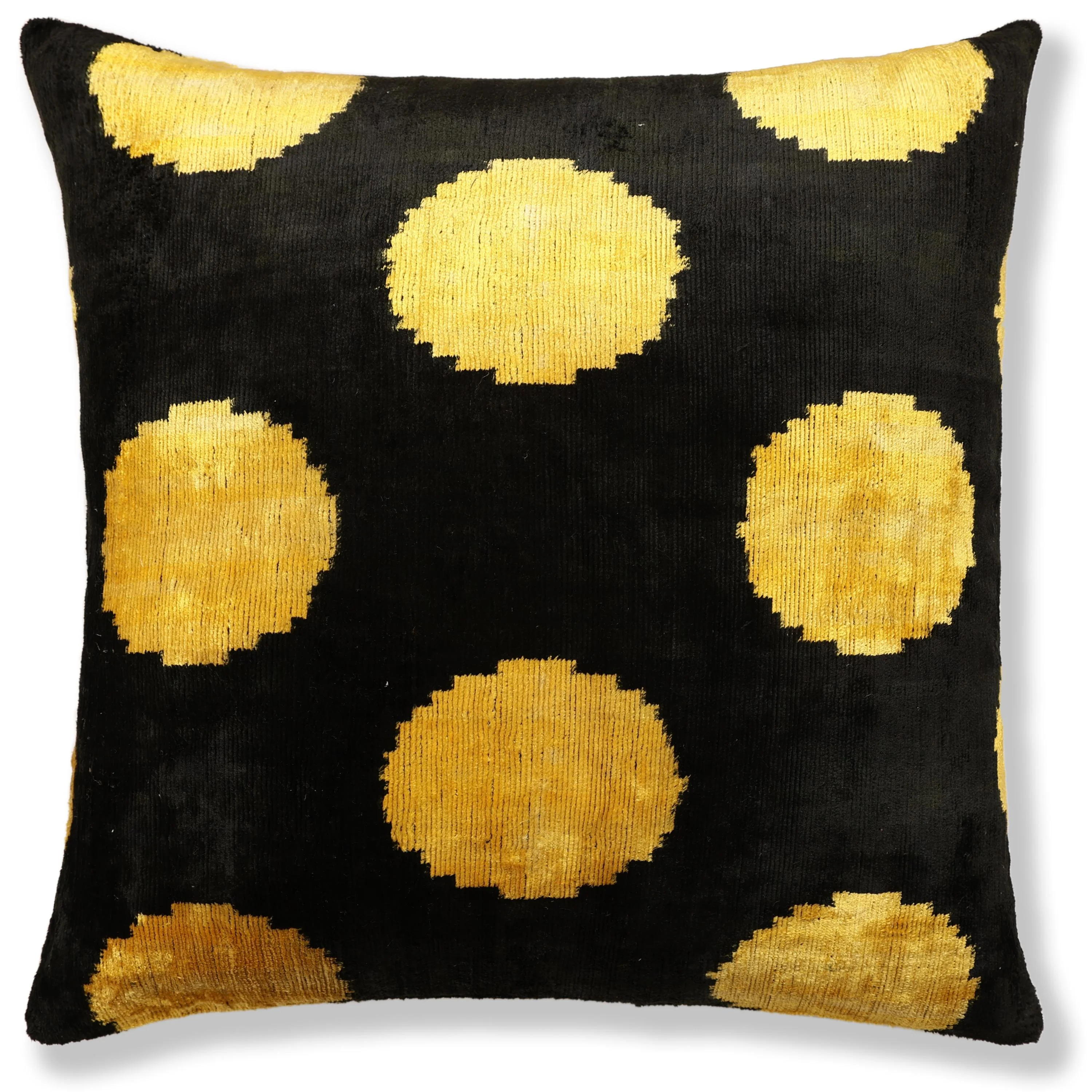Luxury Black & Gold Silk Velvet Pillow 20x20 Inch | Handmade - Image 5