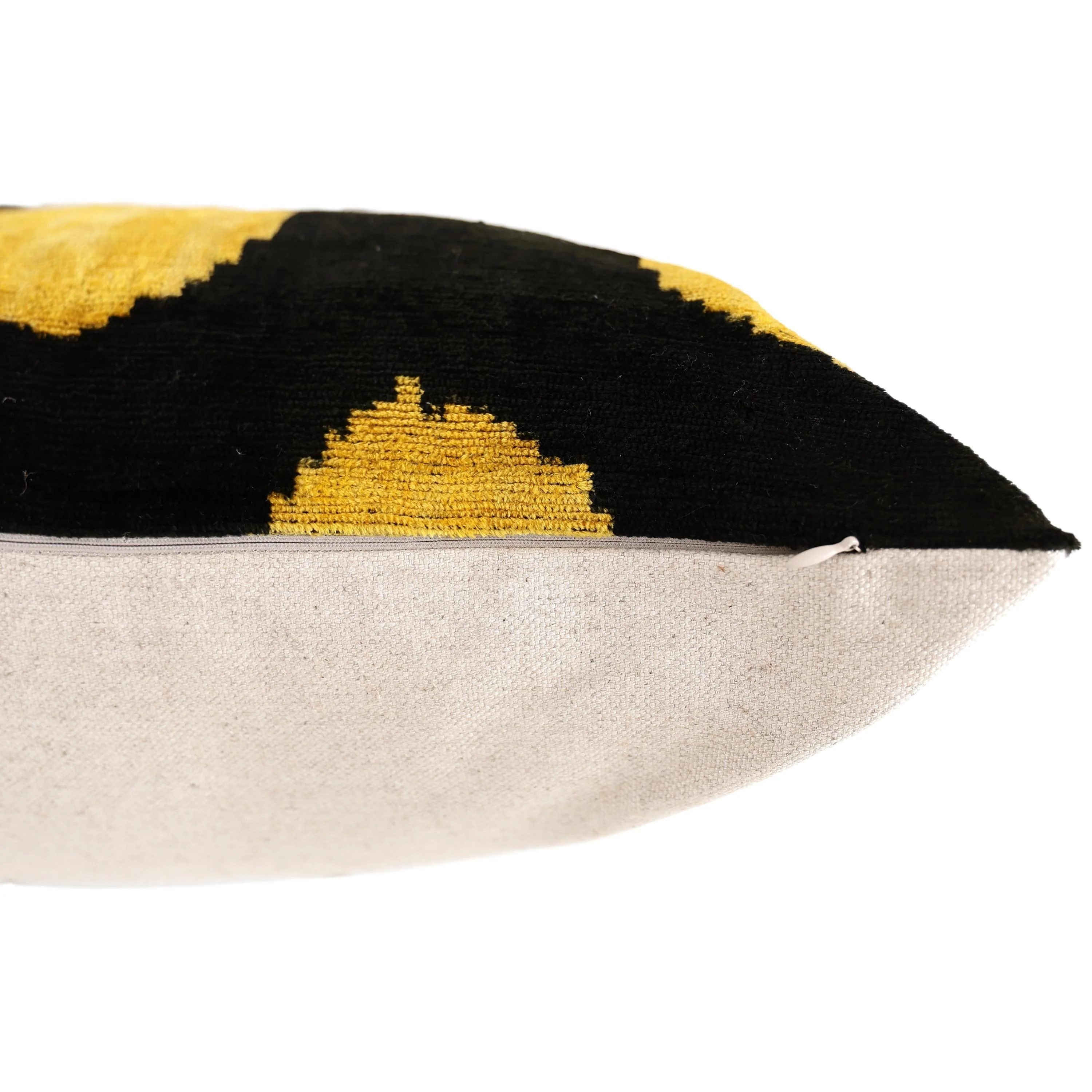 Luxury Black & Gold Silk Velvet Pillow 20x20 Inch | Handmade - Image 6