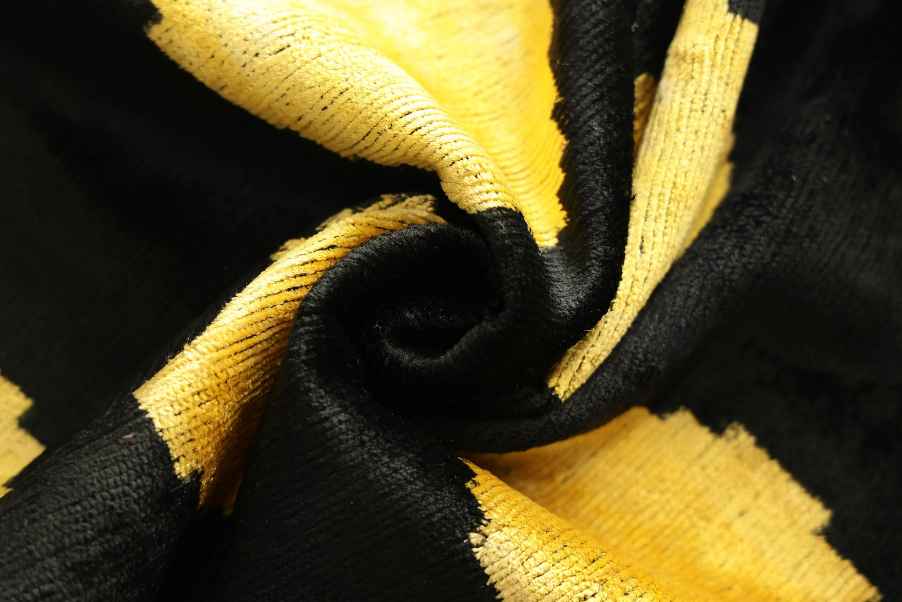 Luxury Black & Gold Silk Velvet Pillow 20x20 Inch | Handmade - Image 7