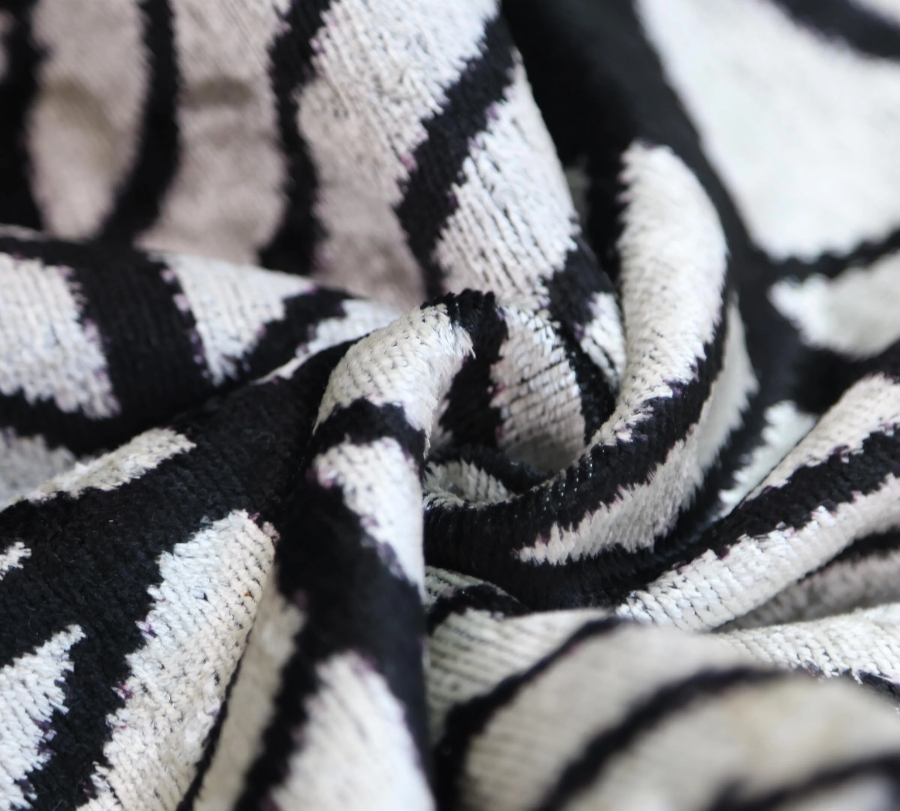 Luxury Black & White Silk Velvet Throw Pillow 16x24 – Handmade Geometric Designer Lumbar - Image 7