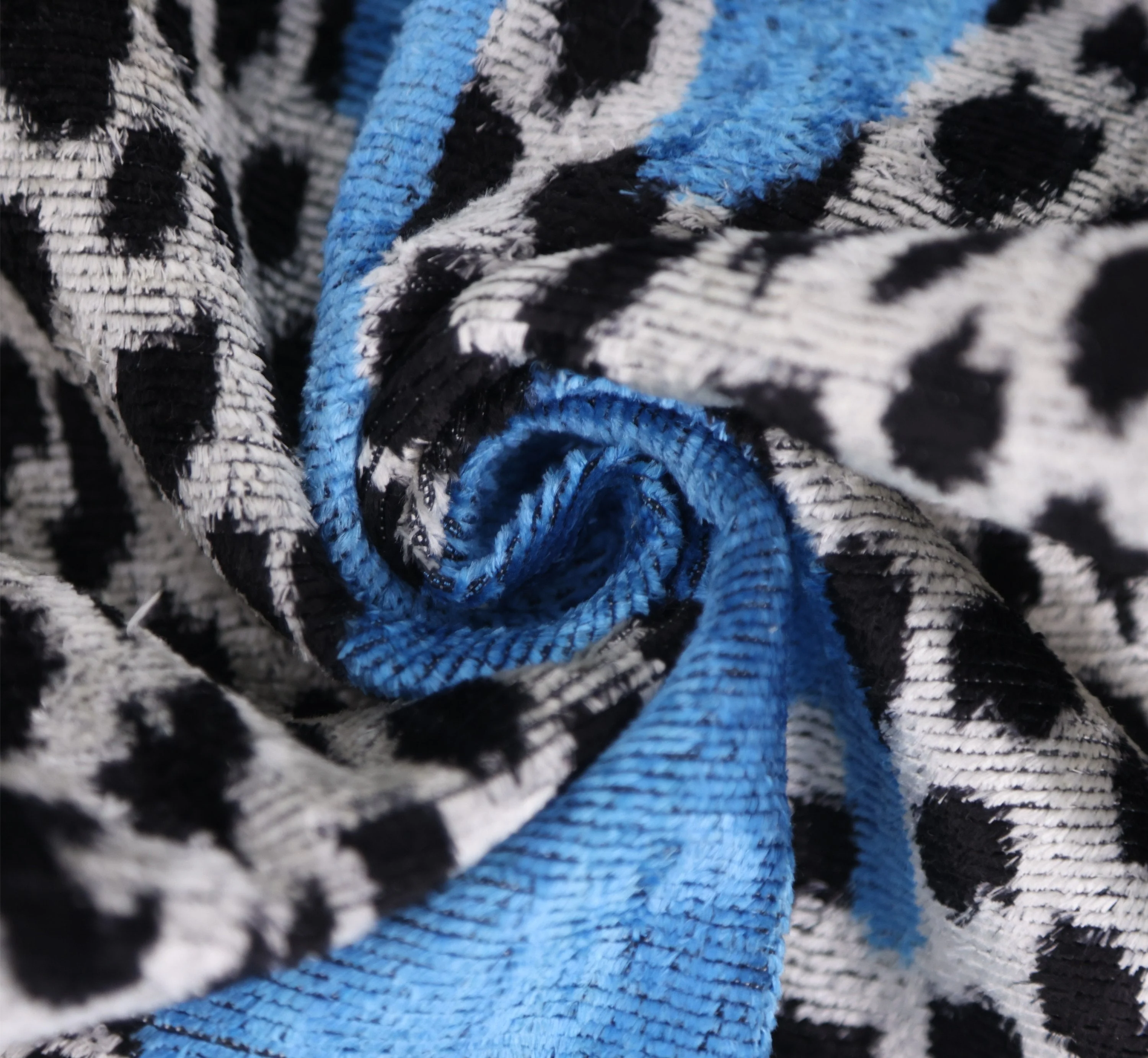 Luxury Blue Leopard Velvet Pillow 16x24 – Handmade Silk Lumbar Cushion with Bold Animal Print - Image 7
